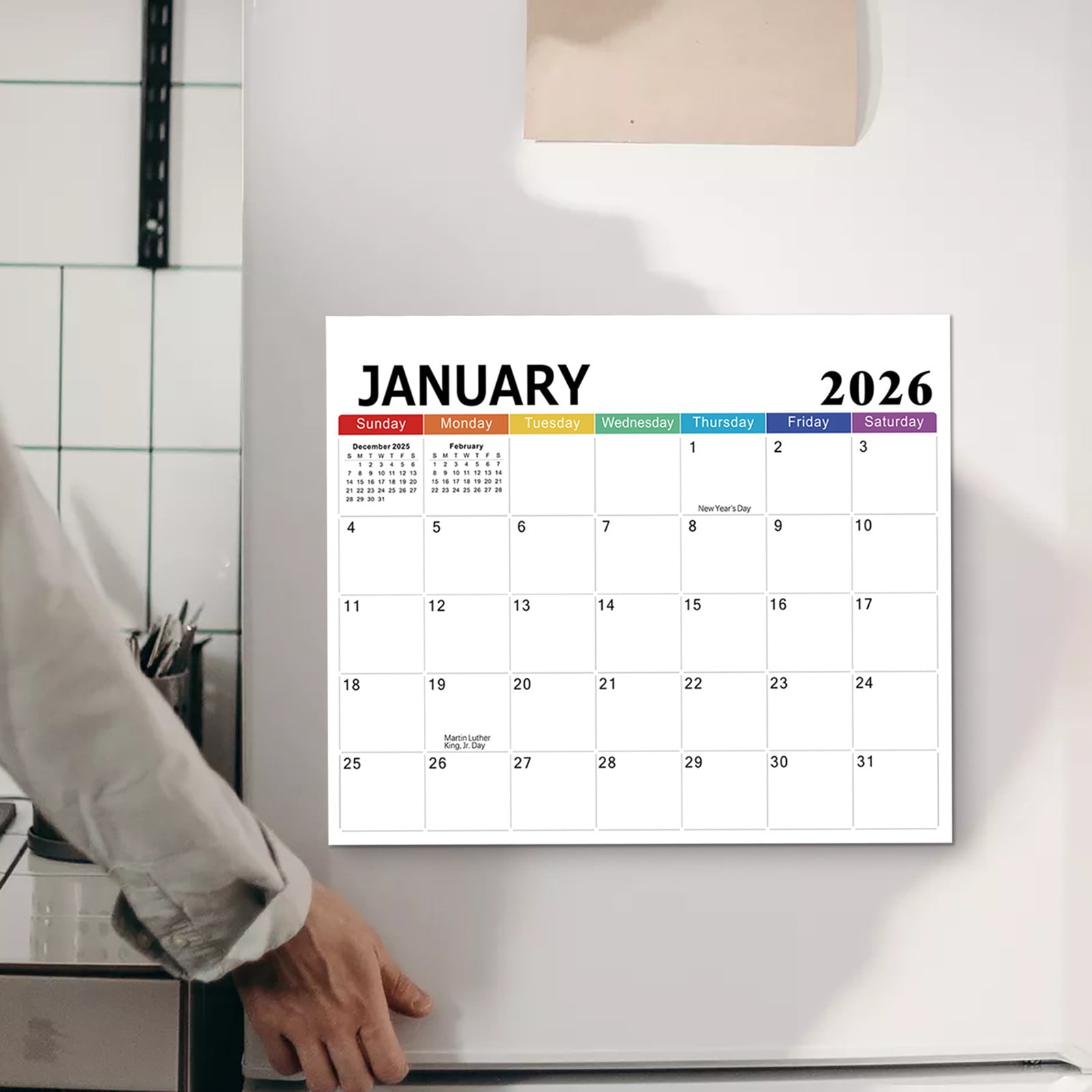 Tyidzon Magnetic Calendar for Refrigerator 2026-2027, 12x10