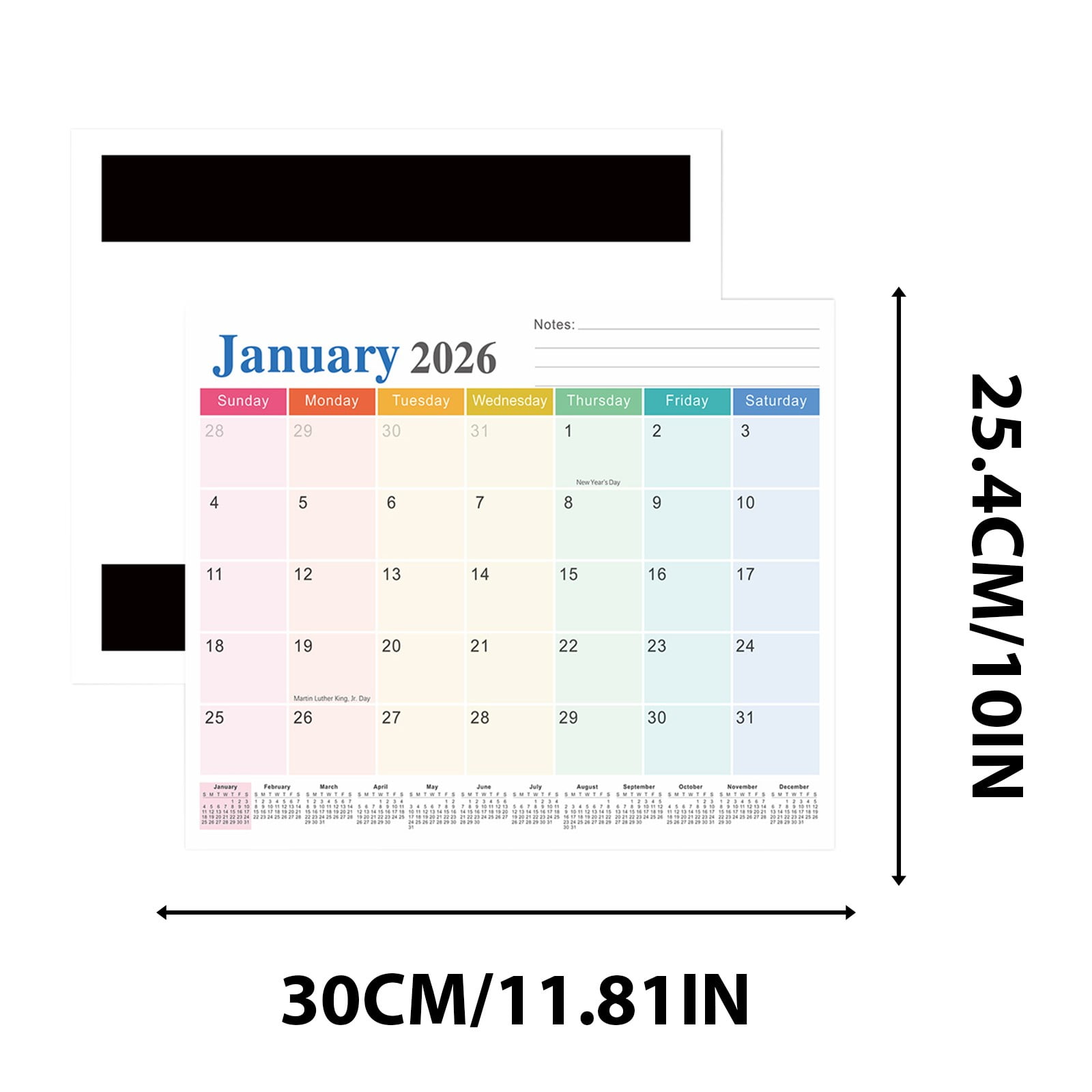 Tyidzon Magnetic Calendar for Refrigerator 2026-2027, 12x10