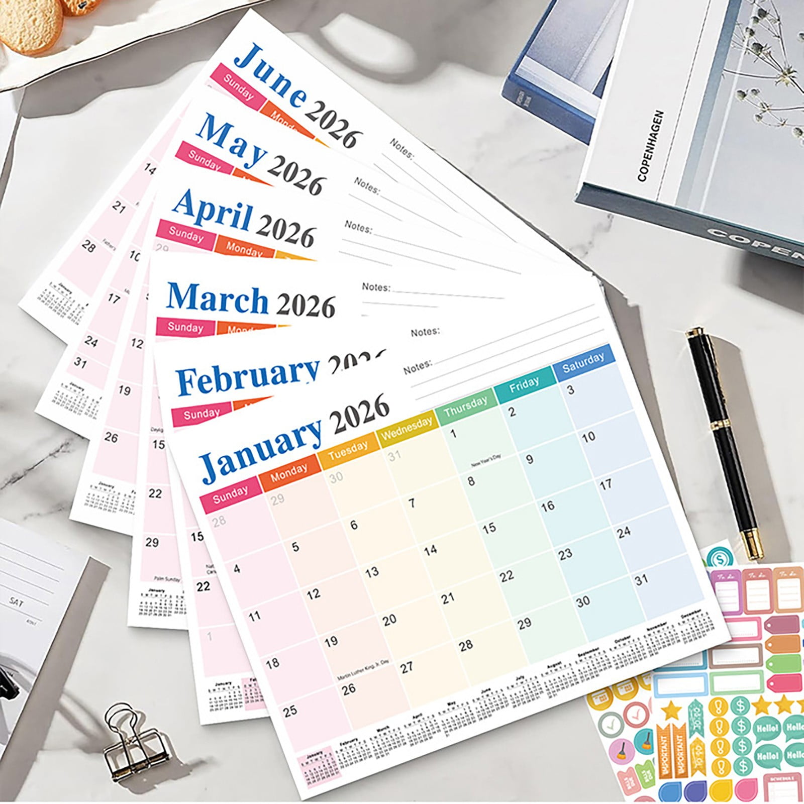 Tyidzon Magnetic Calendar for Refrigerator 2026-2027, 12x10