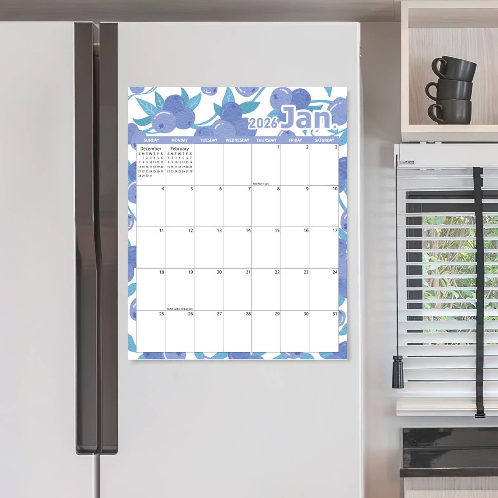 Tyidzon Magnetic Calendar for Refrigerator 2026-2027, 12x10