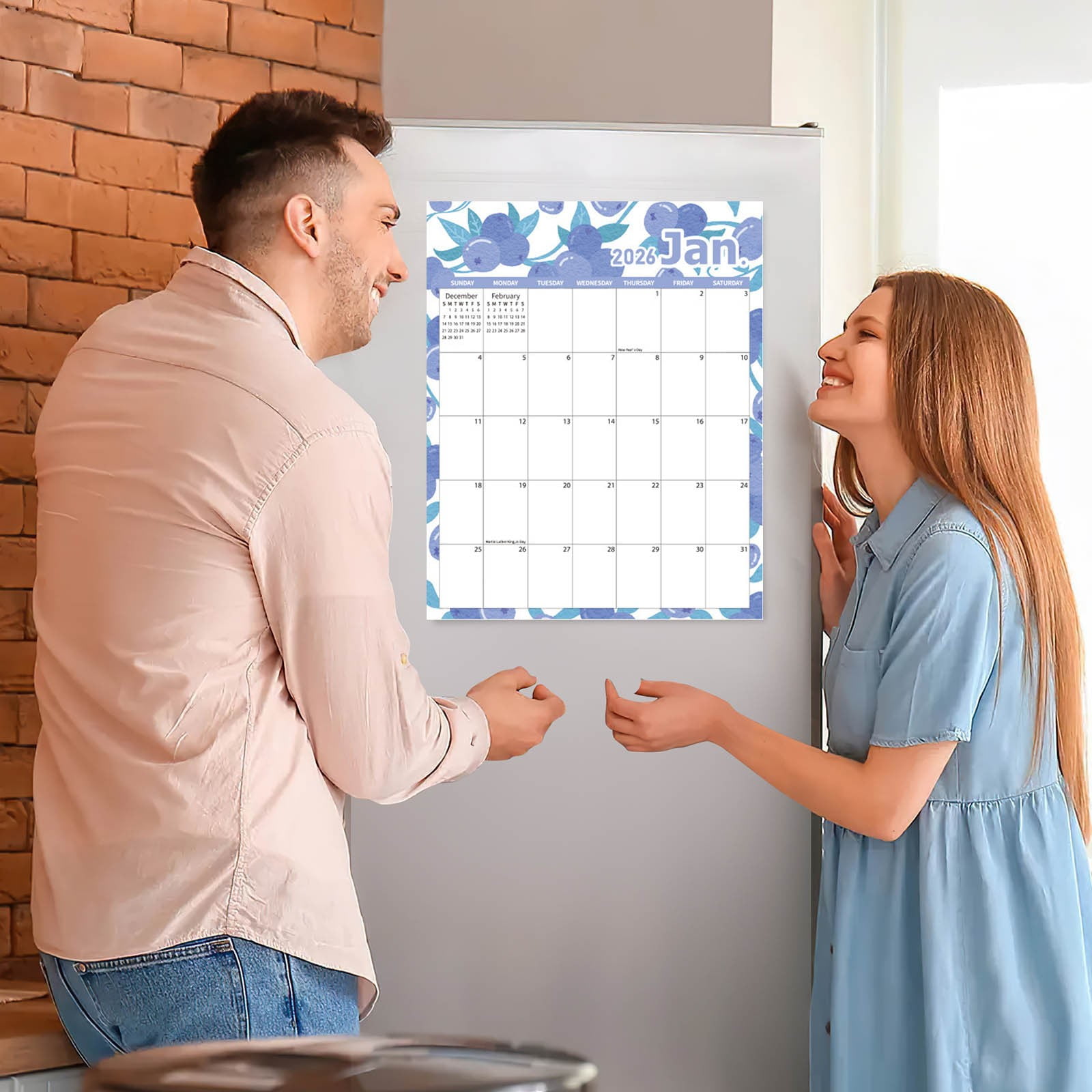 Tyidzon Magnetic Calendar for Refrigerator 2026-2027, 12x10
