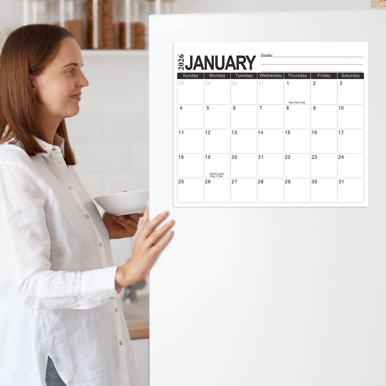 Tyidzon Magnetic Calendar for Refrigerator 2026-2027, 12x10