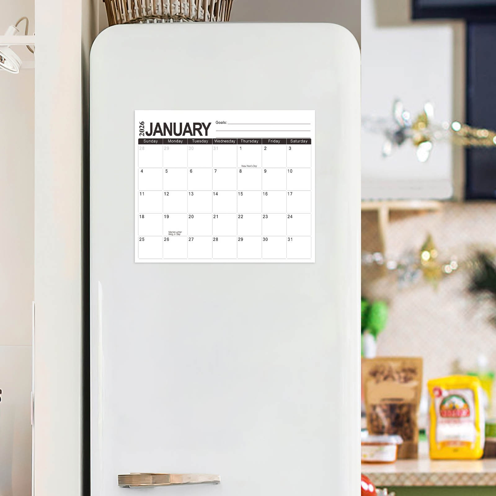 Tyidzon Magnetic Calendar for Refrigerator 2026-2027, 12x10