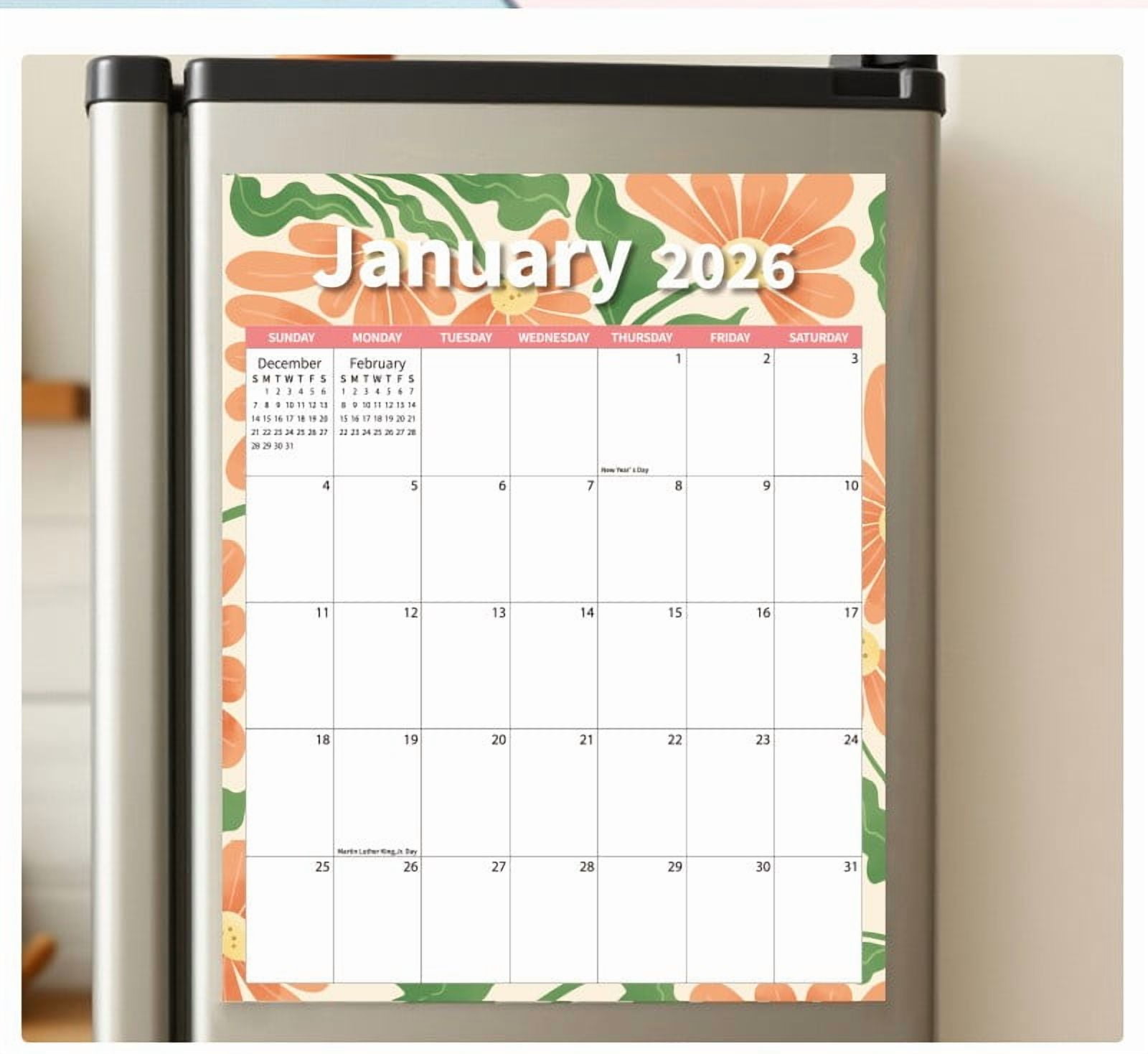 Tyidzon Magnetic Calendar for Refrigerator 2026-2027, 12x10