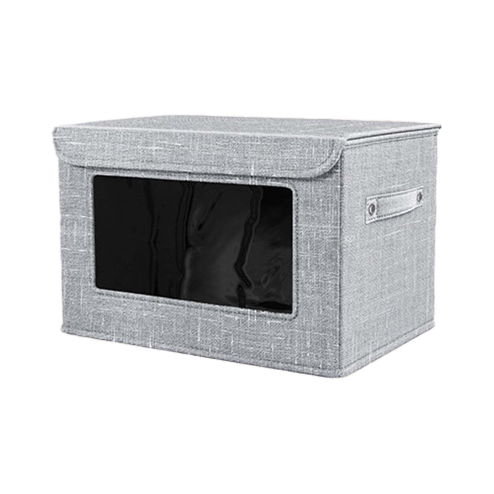 Wzzjkit Clothes Storage Bins, Foldable Storage Bin for Clothes, Clothing Storage Bins with Lid, Linen Storage Box with Clear Window＆ Zippers＆ Sturdy Handles L - Image 2