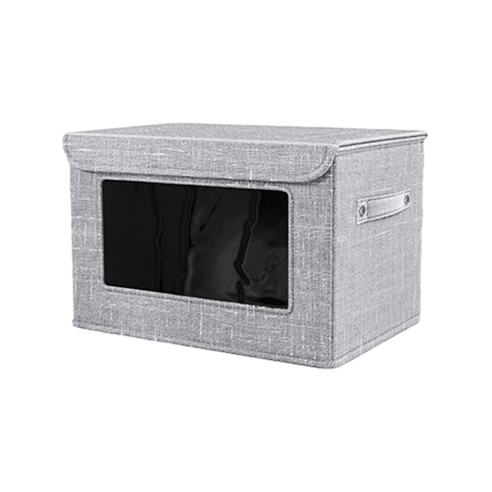 Wzzjkit Clothes Storage Bins, Foldable Storage Bin for Clothes, Clothing Storage Bins with Lid, Linen Storage Box with Clear Window＆ Zippers＆ Sturdy Handles M - Image 2