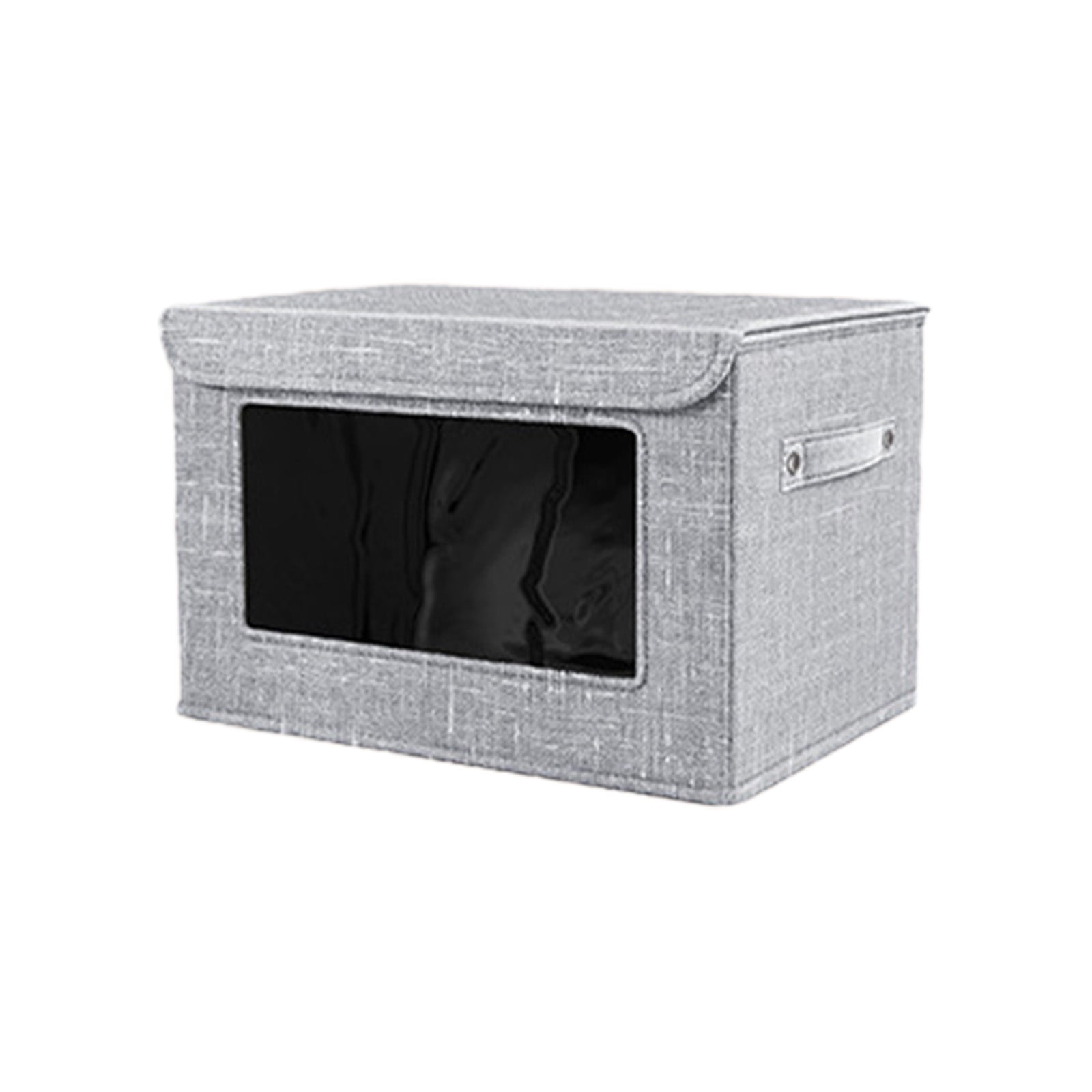 Wzzjkit Clothes Storage Bins, Foldable Storage Bin for Clothes, Clothing Storage Bins with Lid, Linen Storage Box with Clear Window＆ Zippers＆ Sturdy Handles S - Image 2