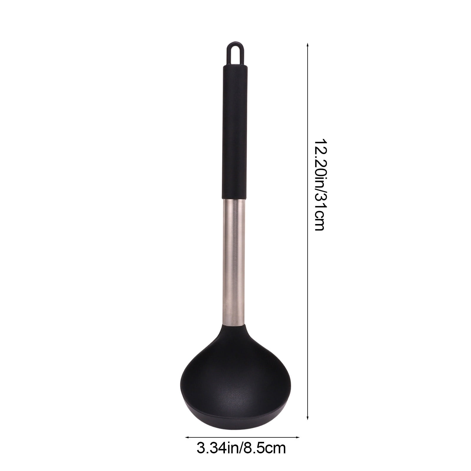Tyidzon Kitchen Soup Ladle, Heat Resistant Silicone Ladle Lightweight Non Stick Kitchen Tools Spoons for Cooking, Stirring, Serving Soups(Red, 12