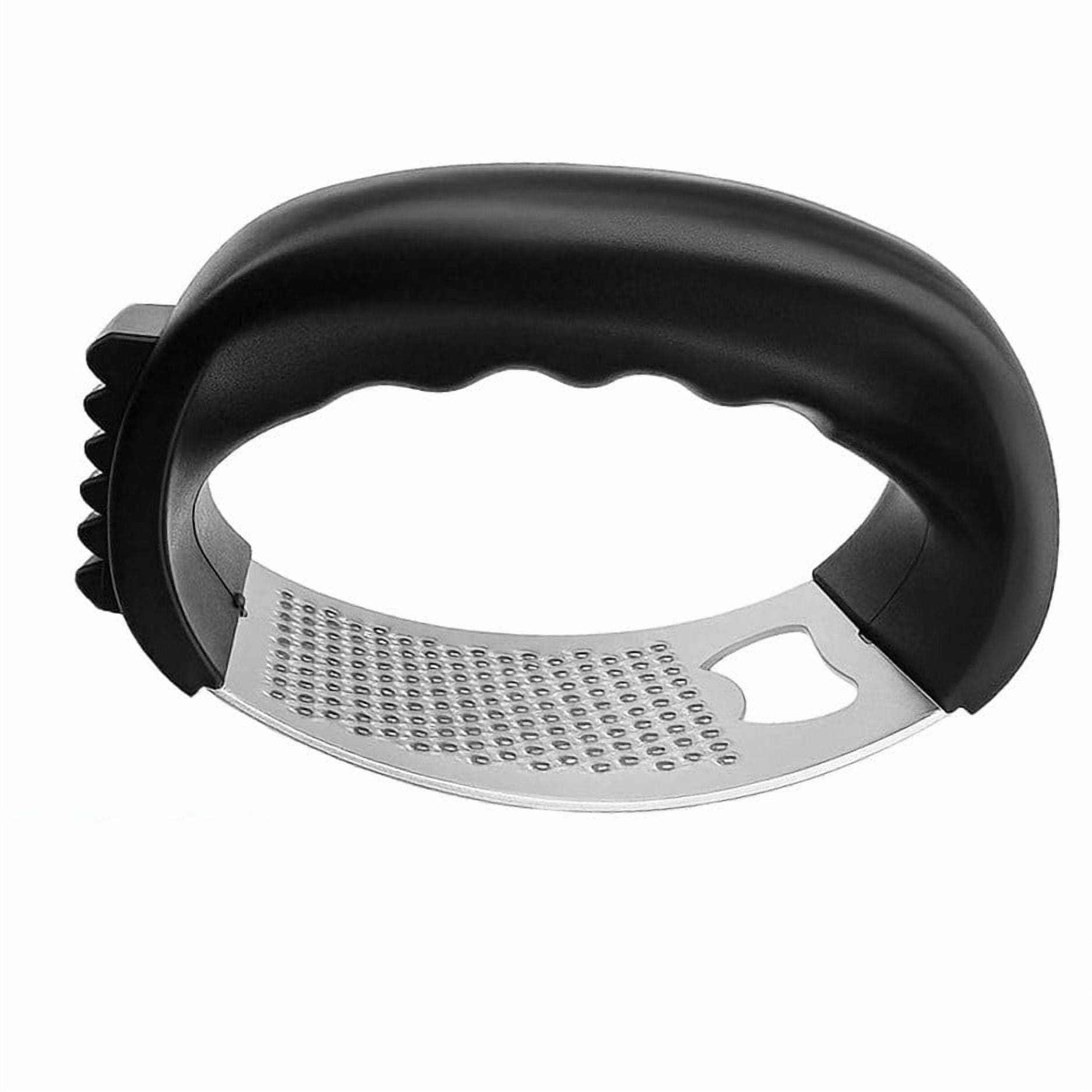 Stainless Steel Garlic Press Rocker, Garlic Mincer With Studs, Heavy Duty Garlic Chopper, Effective Garlic Peeler, Easy to Clean Kitchen Gadget for Minced Garlic, Dishwasher Safe 【1000+ bought since yesterday】A - Image 2