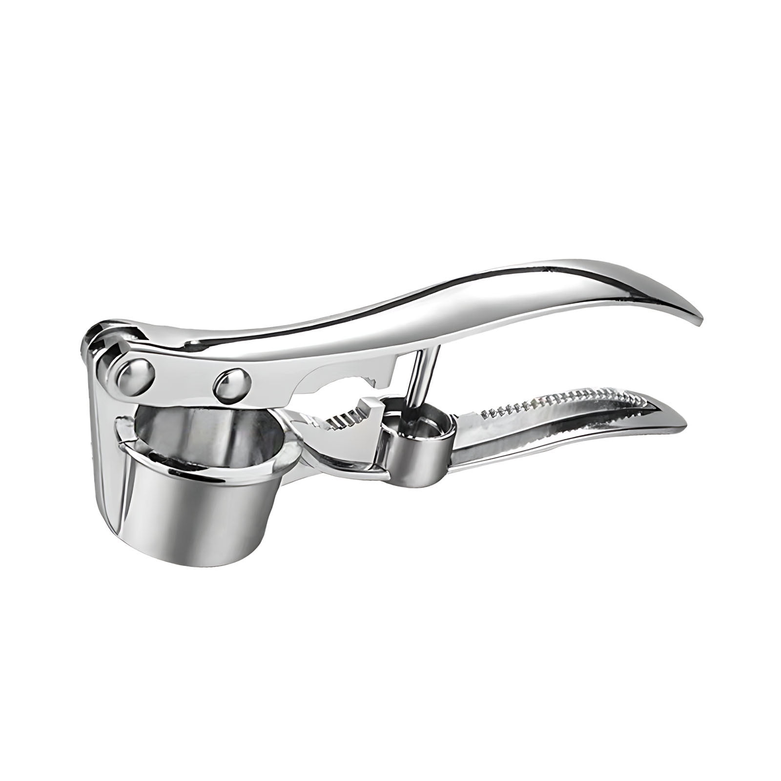 Stainless Steel Garlic Press Rocker, Garlic Mincer With Studs, Heavy Duty Garlic Chopper, Effective Garlic Peeler, Easy to Clean Kitchen Gadget for Minced Garlic, Dishwasher Safe 【500+ bought since yesterday】B - Image 2