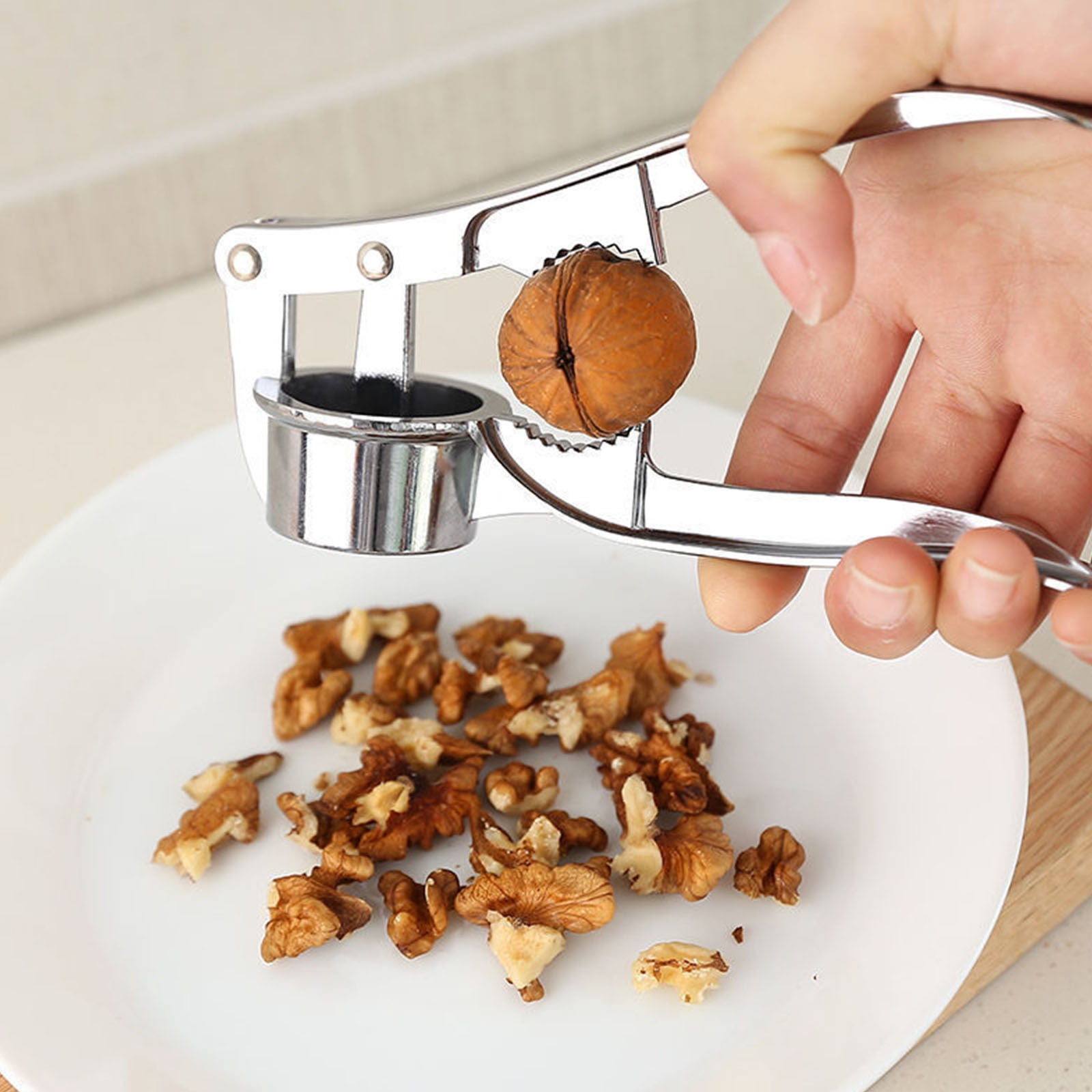 Stainless Steel Garlic Press Rocker, Garlic Mincer With Studs, Heavy Duty Garlic Chopper, Effective Garlic Peeler, Easy to Clean Kitchen Gadget for Minced Garlic, Dishwasher Safe 【500+ bought since yesterday】B - Image 4