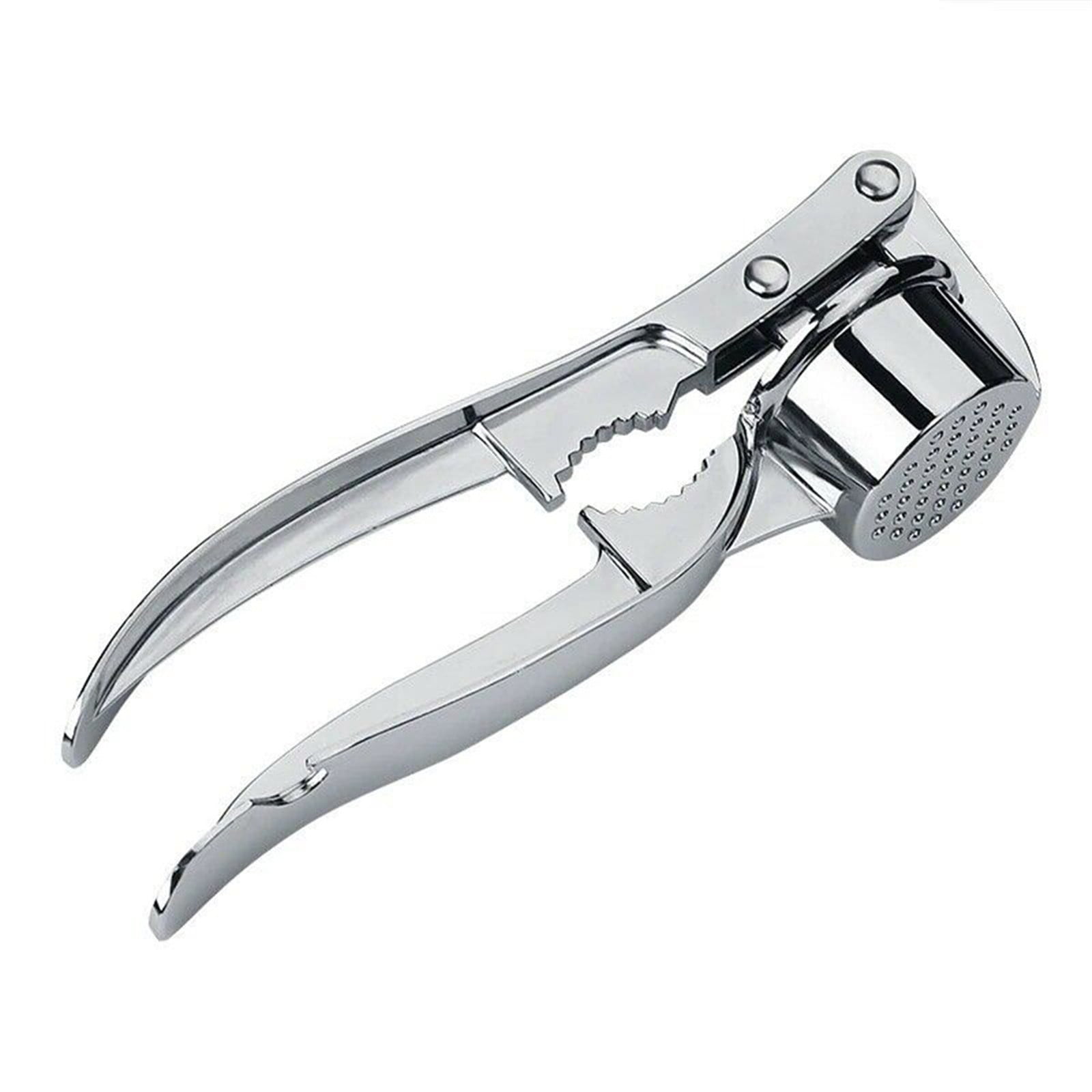 Stainless Steel Garlic Press Rocker, Garlic Mincer With Studs, Heavy Duty Garlic Chopper, Effective Garlic Peeler, Easy to Clean Kitchen Gadget for Minced Garlic, Dishwasher Safe 【Best Seller】C - Image 2