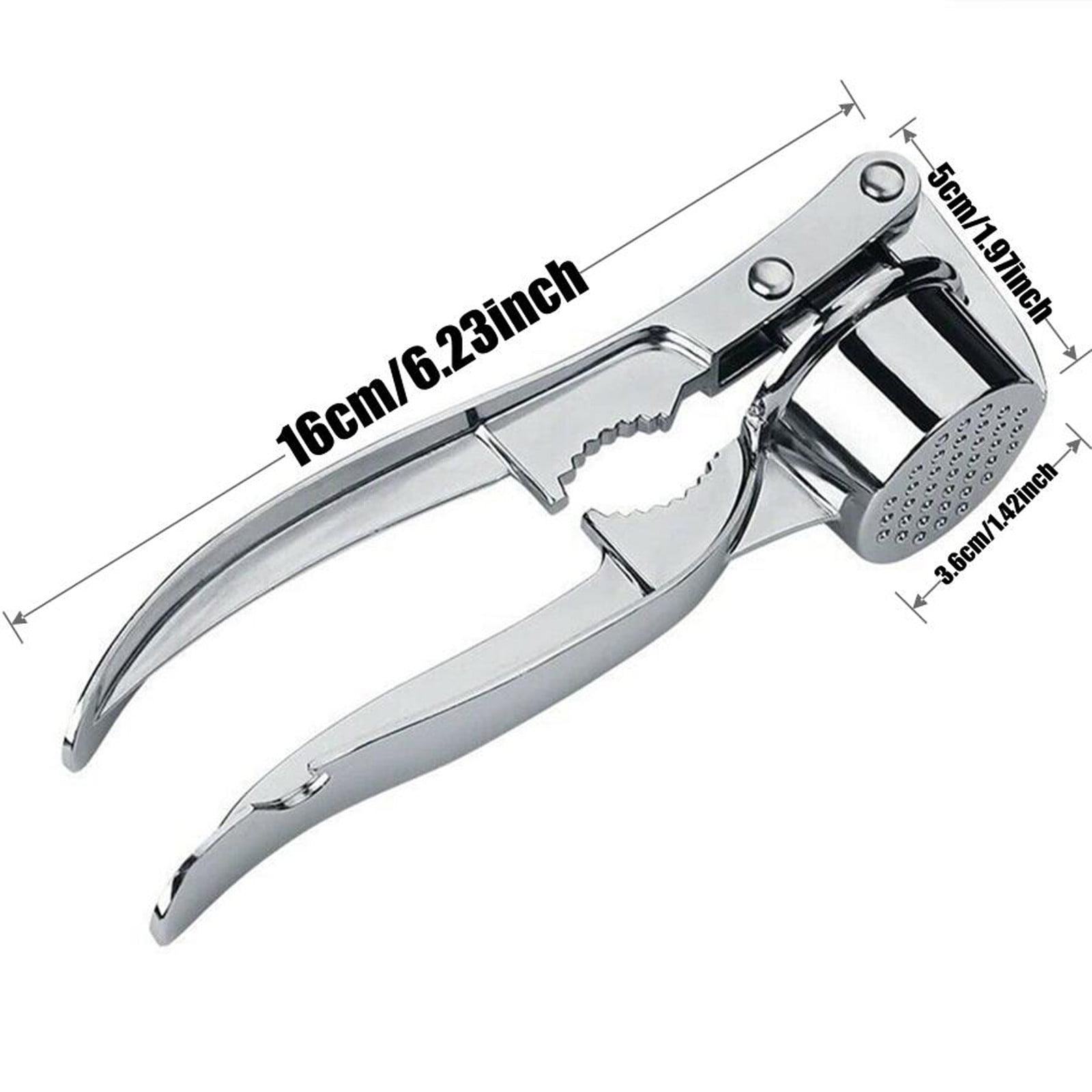 Stainless Steel Garlic Press Rocker, Garlic Mincer With Studs, Heavy Duty Garlic Chopper, Effective Garlic Peeler, Easy to Clean Kitchen Gadget for Minced Garlic, Dishwasher Safe 【Best Seller】C - Image 3