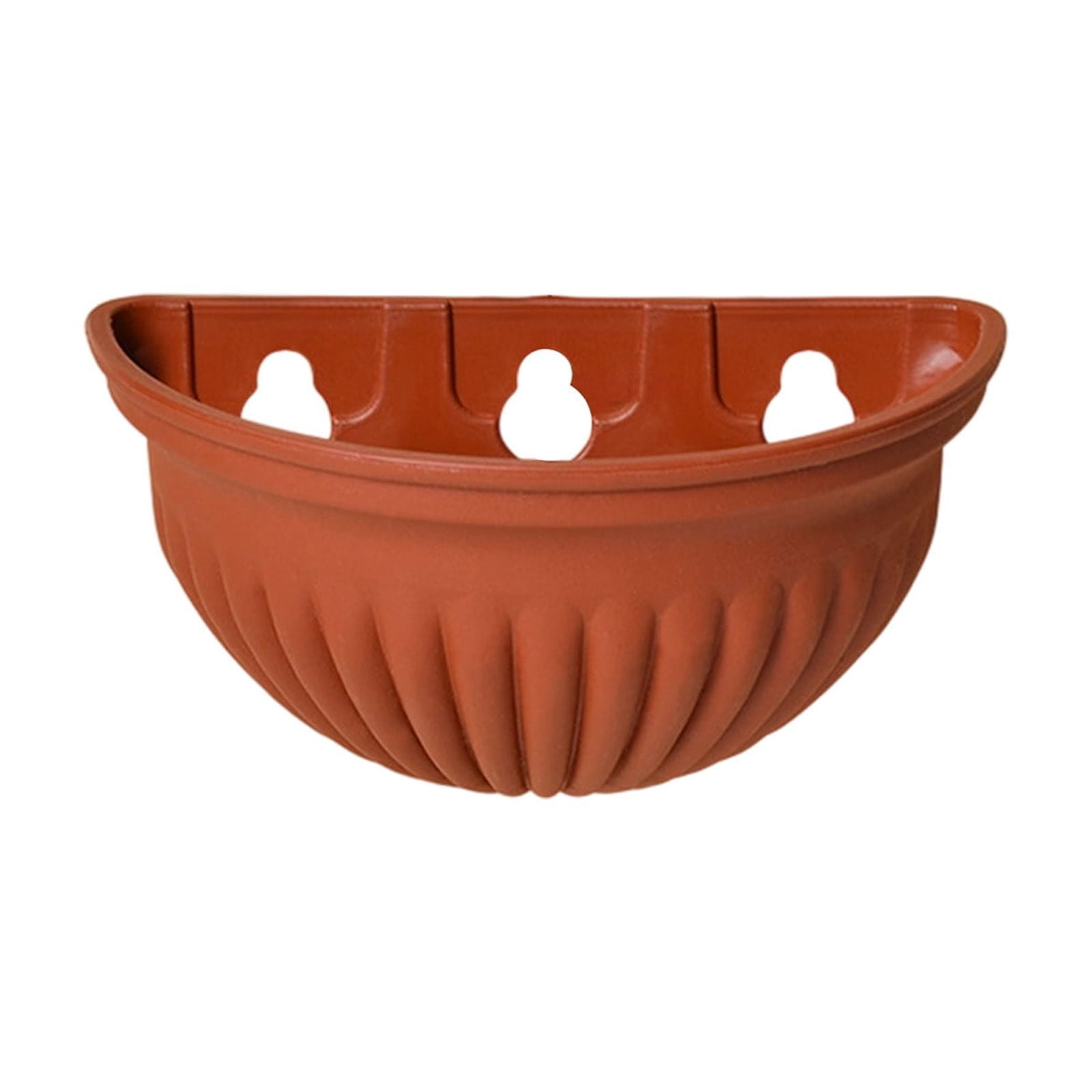 Tyidzon Semi-Circular Hanging Planters for Indoor Outdoor Plants, Wall Mount Flower Pot Holder Hanger for Indoor and Outdoor Use Brown - Image 6