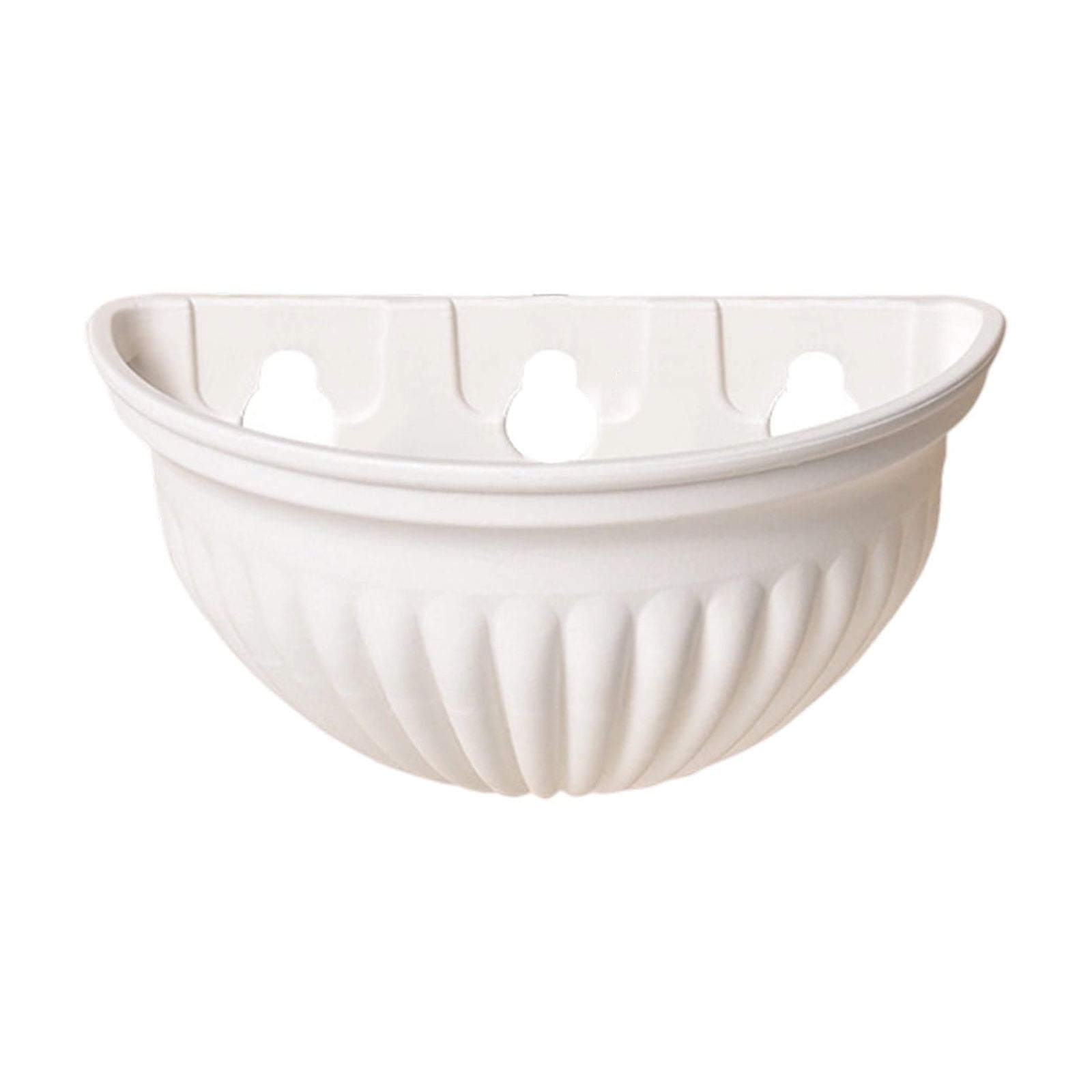Tyidzon Semi-Circular Hanging Planters for Indoor Outdoor Plants, Wall Mount Flower Pot Holder Hanger for Indoor and Outdoor Use White - Image 6