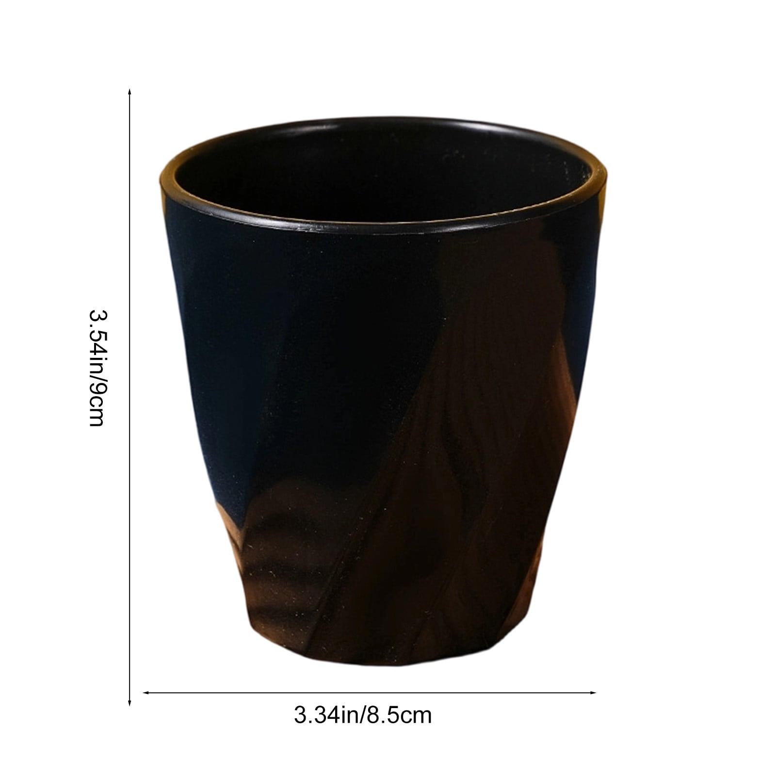 Tyidzon Unbreakable Plastic Cups Reusable Multi-Purpose Plastic Cups, Drinking Cup for Kitchen, Bpa-Free, Dishwasher and Microwave Safe Black - Image 2