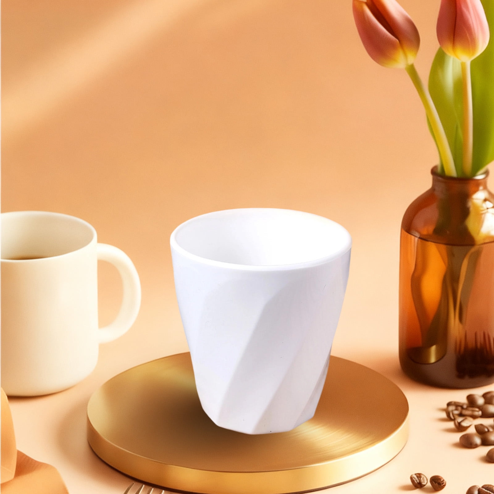 Tyidzon Unbreakable Plastic Cups Reusable Multi-Purpose Plastic Cups, Drinking Cup for Kitchen, Bpa-Free, Dishwasher and Microwave Safe White - Image 4