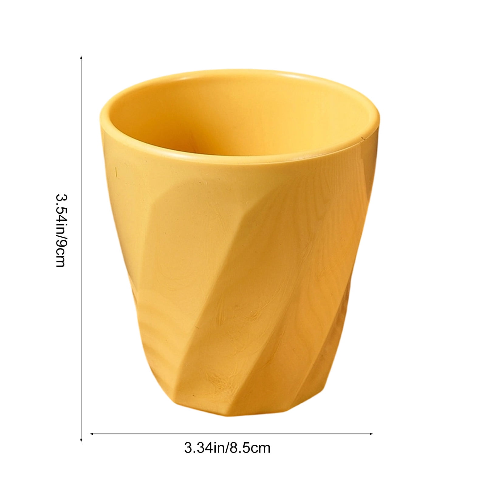 Tyidzon Unbreakable Plastic Cups Reusable Multi-Purpose Plastic Cups, Drinking Cup for Kitchen, Bpa-Free, Dishwasher and Microwave Safe Yellow - Image 2