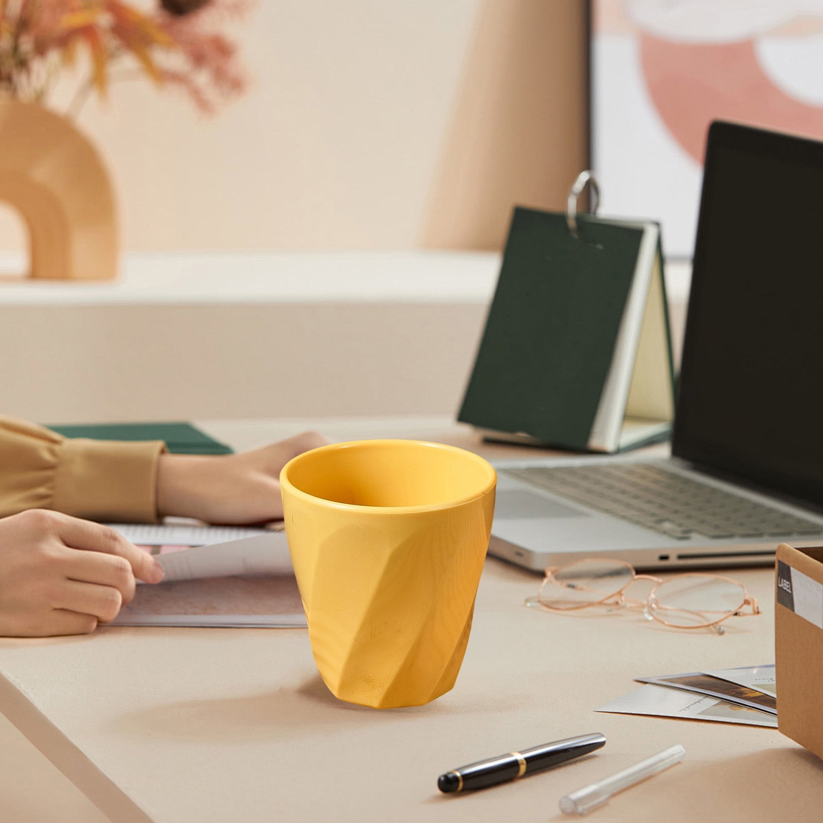 Tyidzon Unbreakable Plastic Cups Reusable Multi-Purpose Plastic Cups, Drinking Cup for Kitchen, Bpa-Free, Dishwasher and Microwave Safe Yellow - Image 4