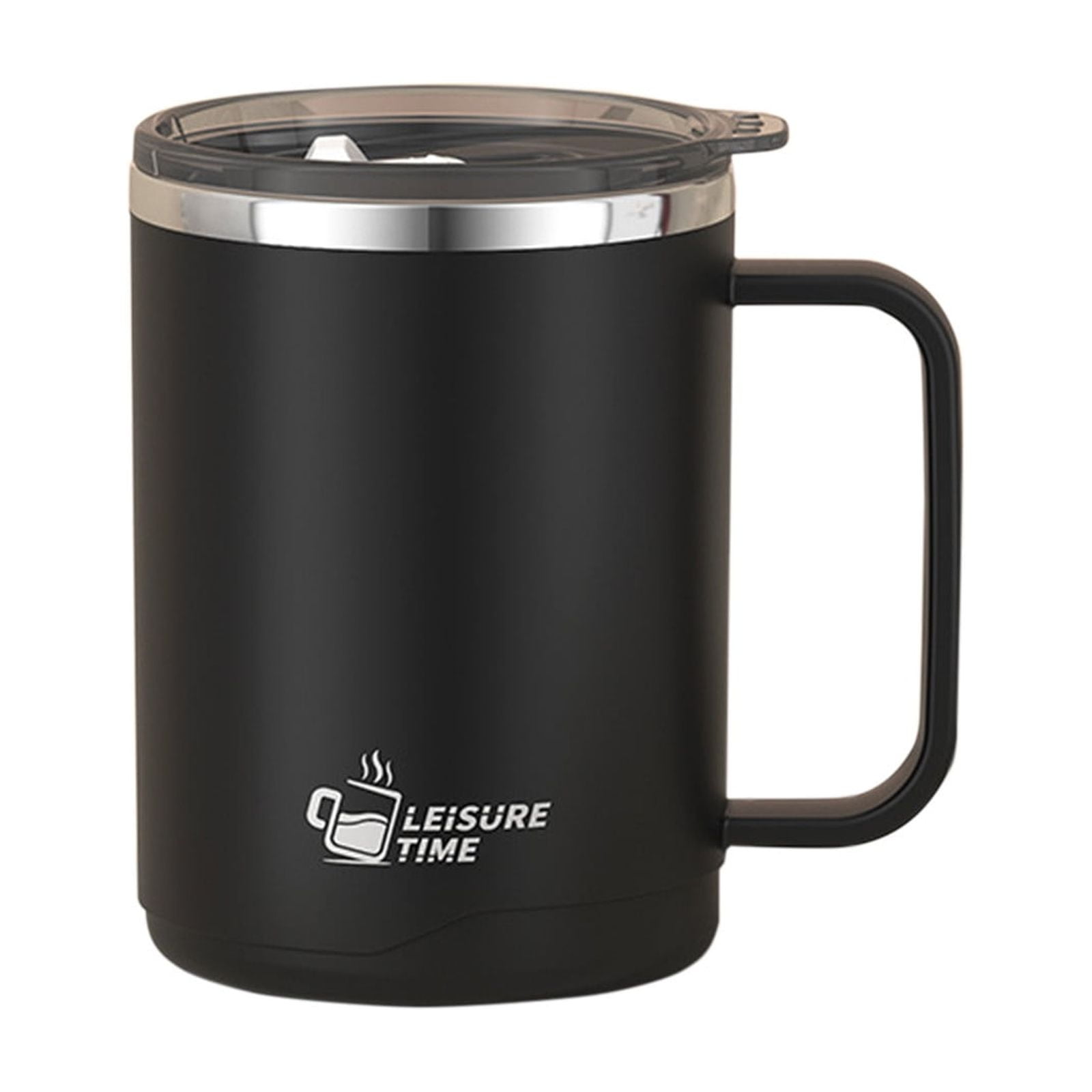 Insulated Coffee Mug with Handle & Lid - 17oz Stainless Steel Travel Tumbler, Double Wall Vacuum (Black) by PALIFEUR 01_【Limited Edition】 2026 New Model Smart Coffee Mug - Image 3