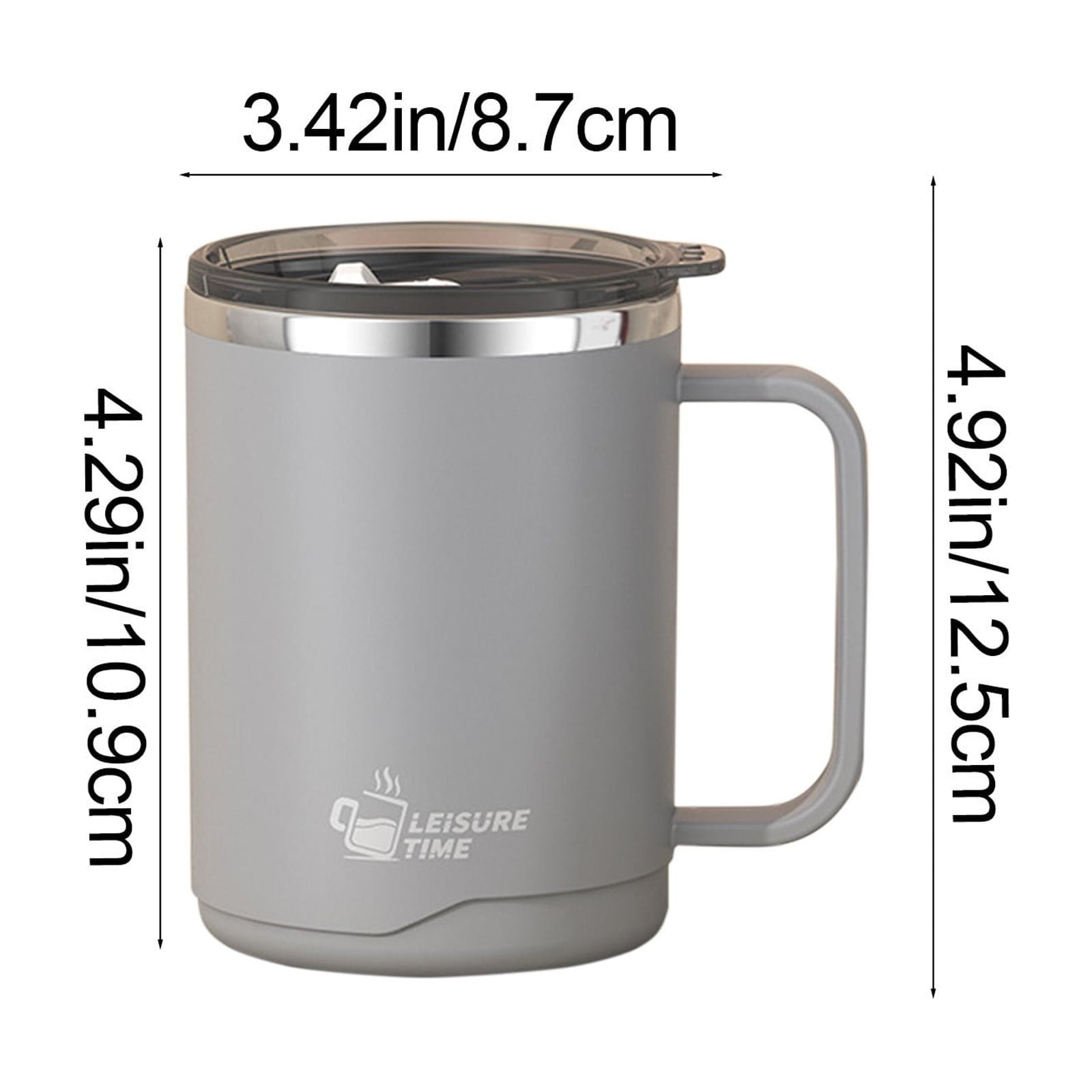 Insulated Coffee Mug with Handle & Lid - 17oz Stainless Steel Travel Tumbler, Double Wall Vacuum (Black) by PALIFEUR 02_【Limited Time Offer】 Upgraded Double-Wall Insulated Coffee Mug - Image 4