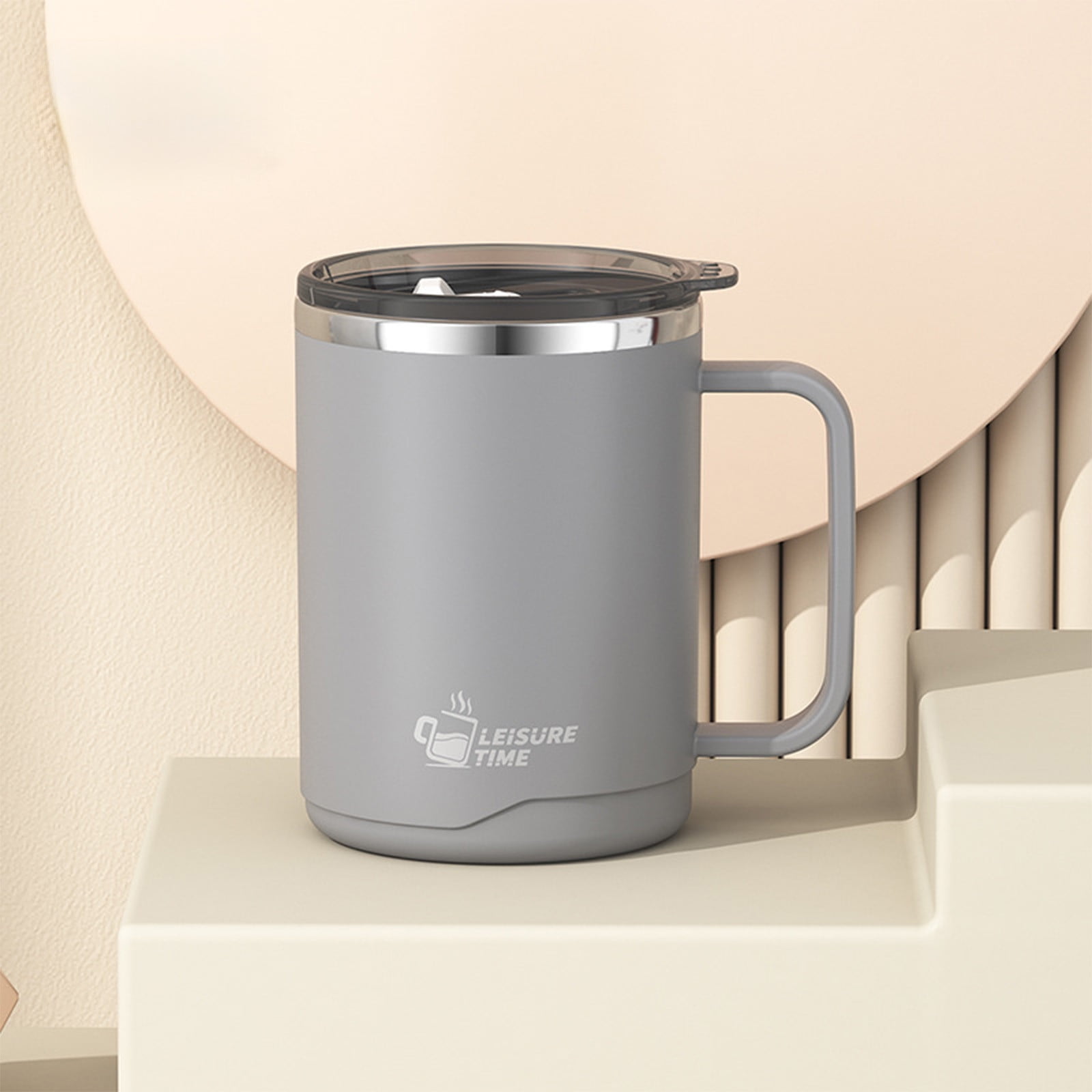 Insulated Coffee Mug with Handle & Lid - 17oz Stainless Steel Travel Tumbler, Double Wall Vacuum (Black) by PALIFEUR 02_【Limited Time Offer】 Upgraded Double-Wall Insulated Coffee Mug - Image 6
