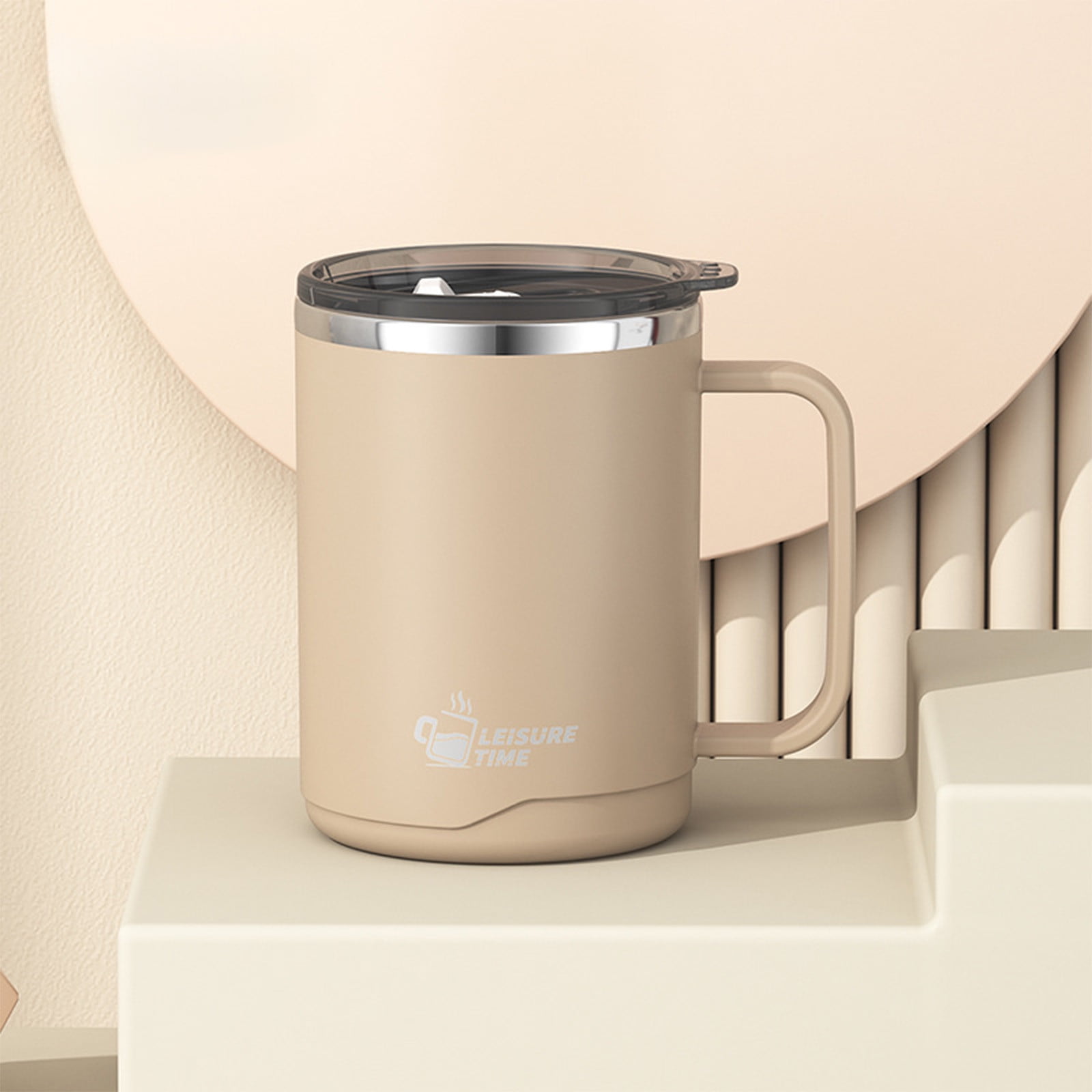 Insulated Coffee Mug with Handle & Lid - 17oz Stainless Steel Travel Tumbler, Double Wall Vacuum (Black) by PALIFEUR 03_【Clearance Sale】 2025 Best-Selling Stainless Steel Coffee Mug - Image 7
