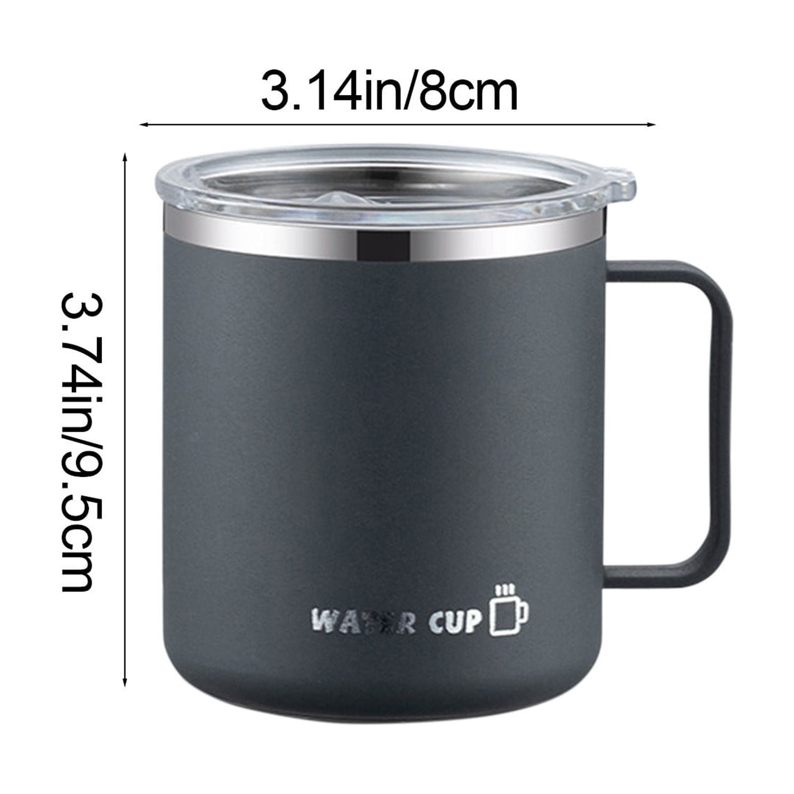 Insulated Coffee Mug with Handle & Lid - 17oz Stainless Steel Travel Tumbler, Double Wall Vacuum (Black) by PALIFEUR 06_【Enhanced Insulation】 Heat-Resistant Handle Coffee Mug - Image 4