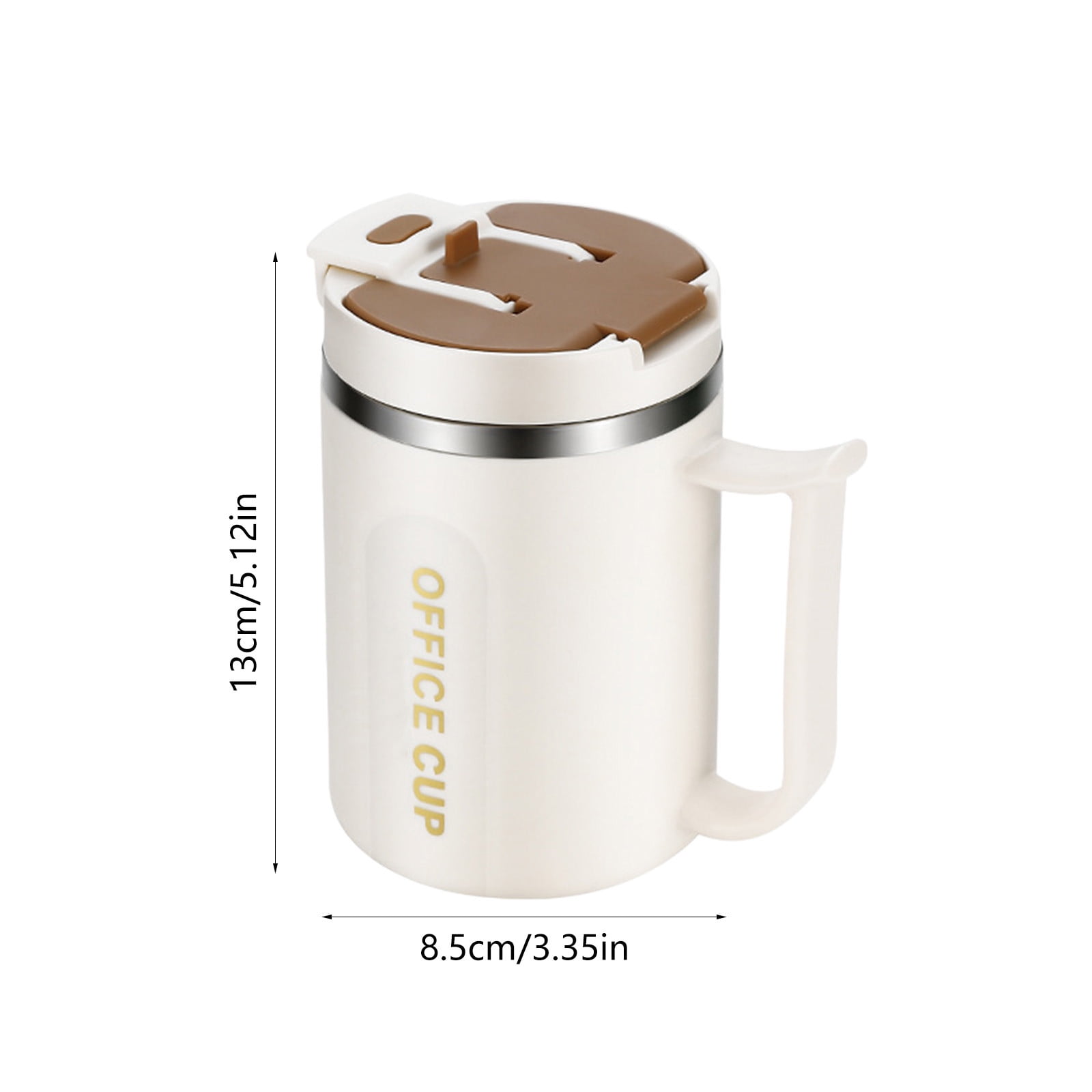 Insulated Coffee Mug with Handle & Lid - 17oz Stainless Steel Travel Tumbler, Double Wall Vacuum (Black) by PALIFEUR 15_【Student Favorite】 Creative College Style Coffee Mug - Image 4