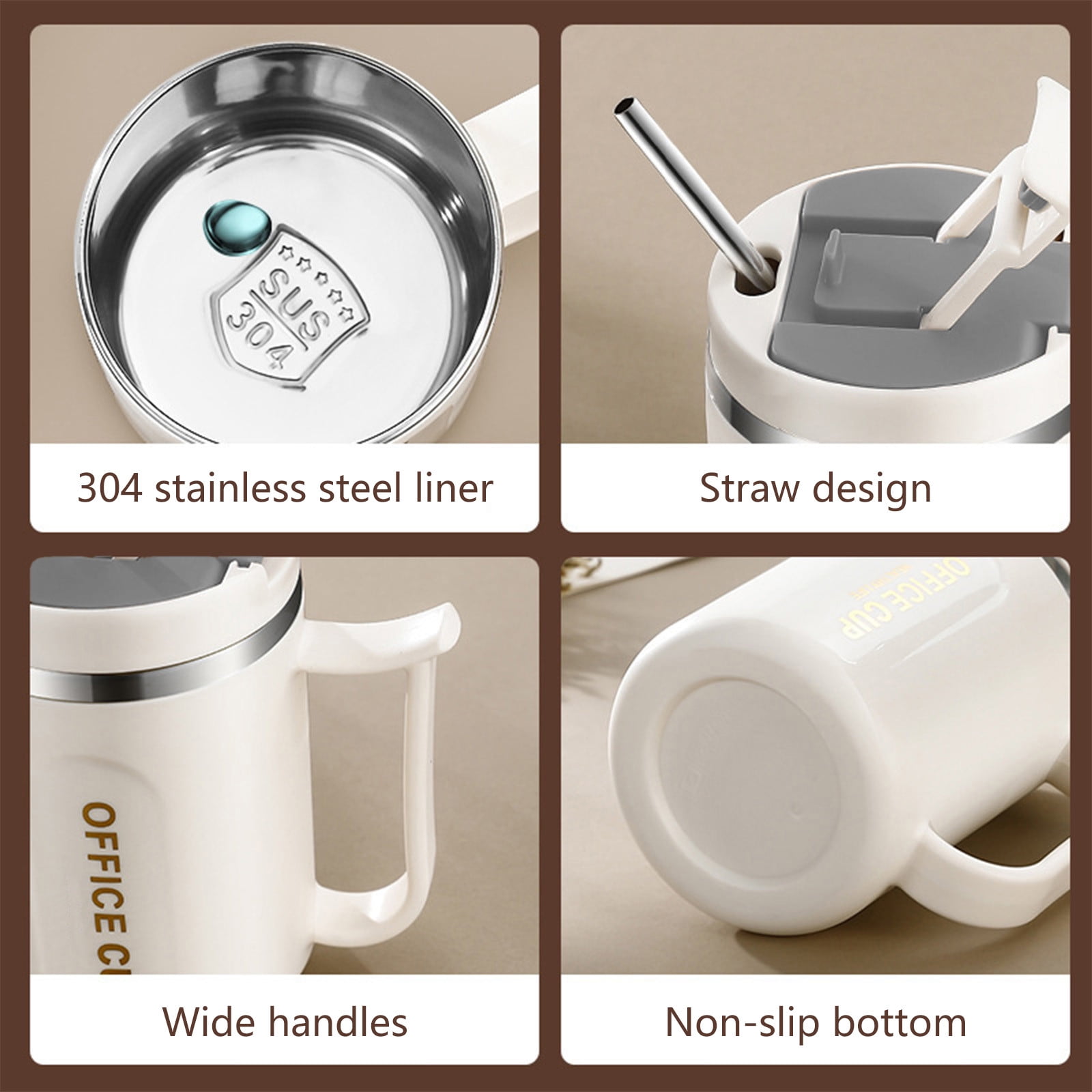 Insulated Coffee Mug with Handle & Lid - 17oz Stainless Steel Travel Tumbler, Double Wall Vacuum (Black) by PALIFEUR 16_【Perfect Gift】 Premium Gift Box Coffee Mug Set - Image 5
