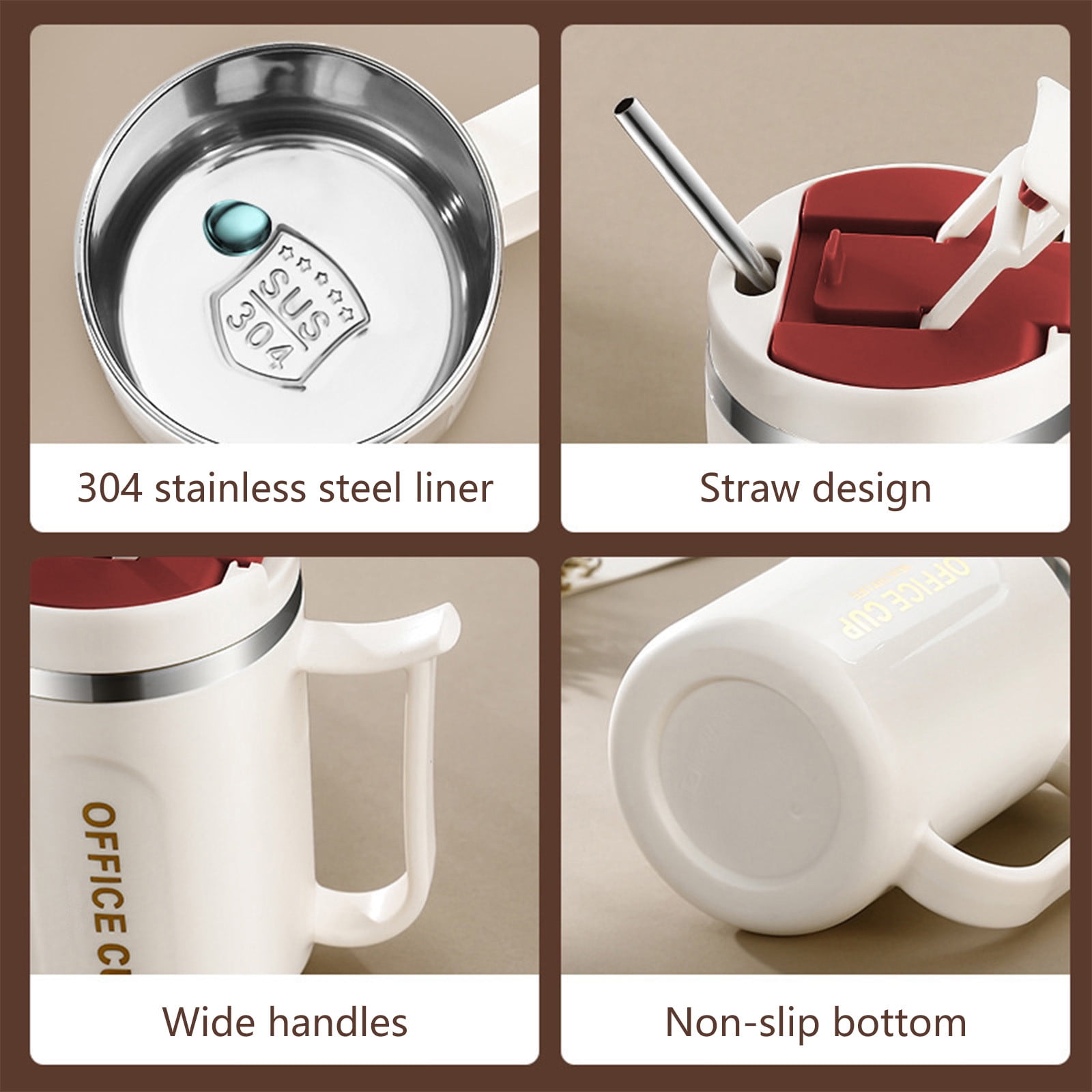 Insulated Coffee Mug with Handle & Lid - 17oz Stainless Steel Travel Tumbler, Double Wall Vacuum (Black) by PALIFEUR 17_【Holiday Exclusive】 Christmas Themed Coffee Mug - Image 8