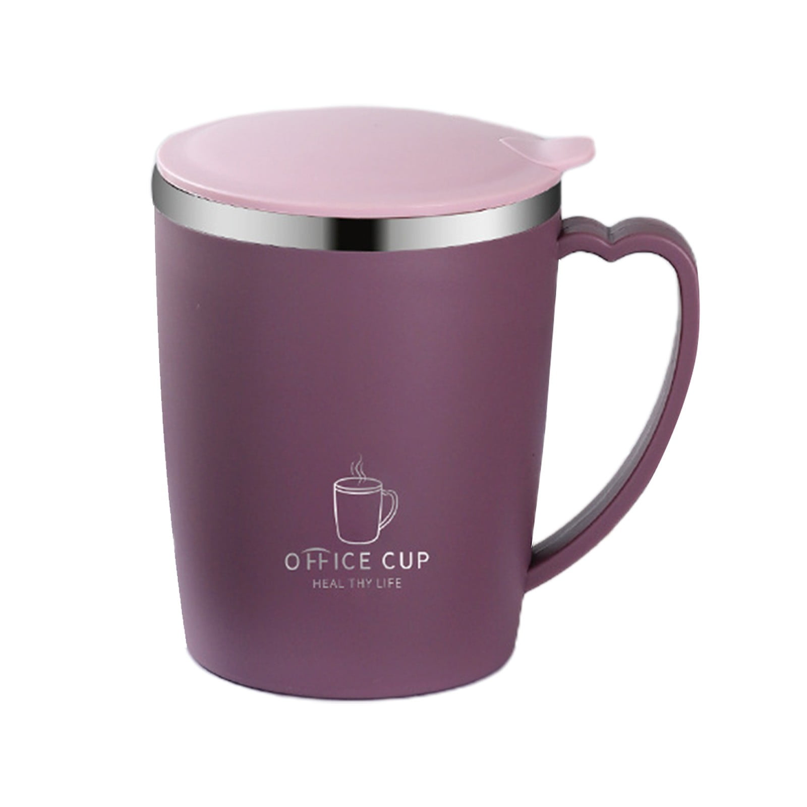 Insulated Coffee Mug with Handle & Lid - 17oz Stainless Steel Travel Tumbler, Double Wall Vacuum (Black) by PALIFEUR 19_【Corporate Gifts】 Company Logo Customized Coffee Cup - Image 3
