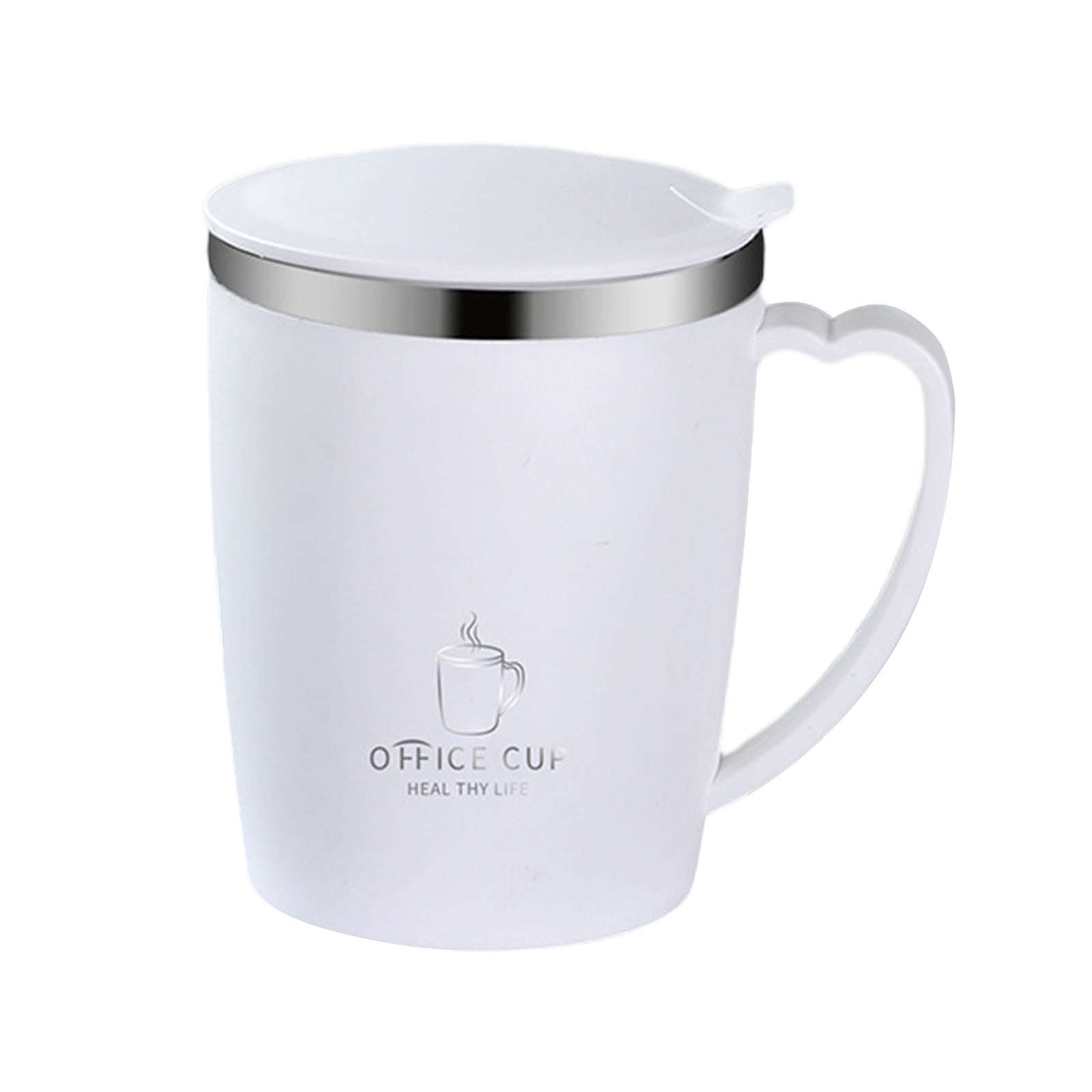 Insulated Coffee Mug with Handle & Lid - 17oz Stainless Steel Travel Tumbler, Double Wall Vacuum (Black) by PALIFEUR 20_【Couple Set】 Matching Pair Coffee Mug Set - Image 3