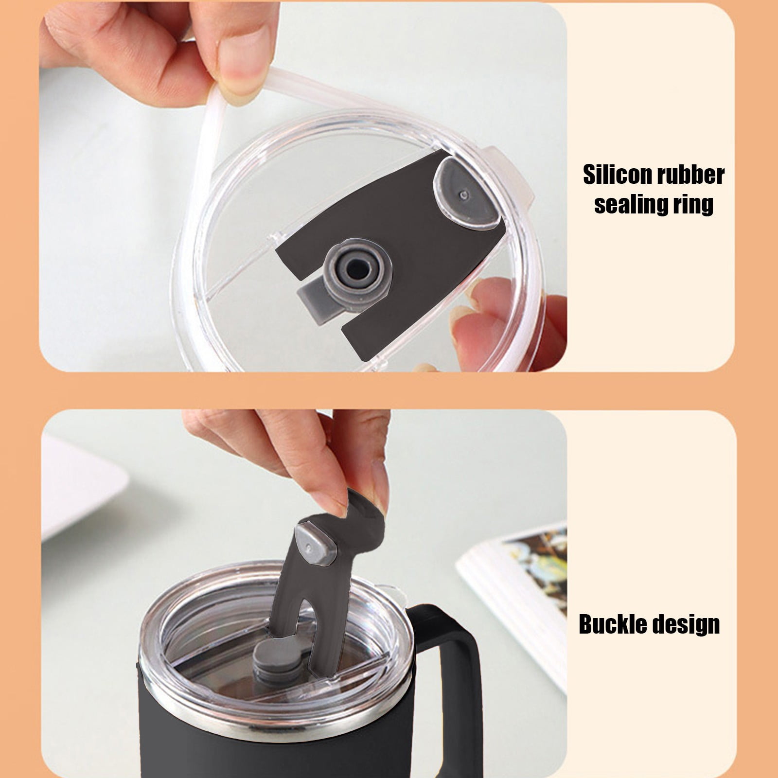 Insulated Coffee Mug with Handle & Lid - 17oz Stainless Steel Travel Tumbler, Double Wall Vacuum (Black) by PALIFEUR 21_【Price Drop】 Now Available at a Reduced Price! - Image 6