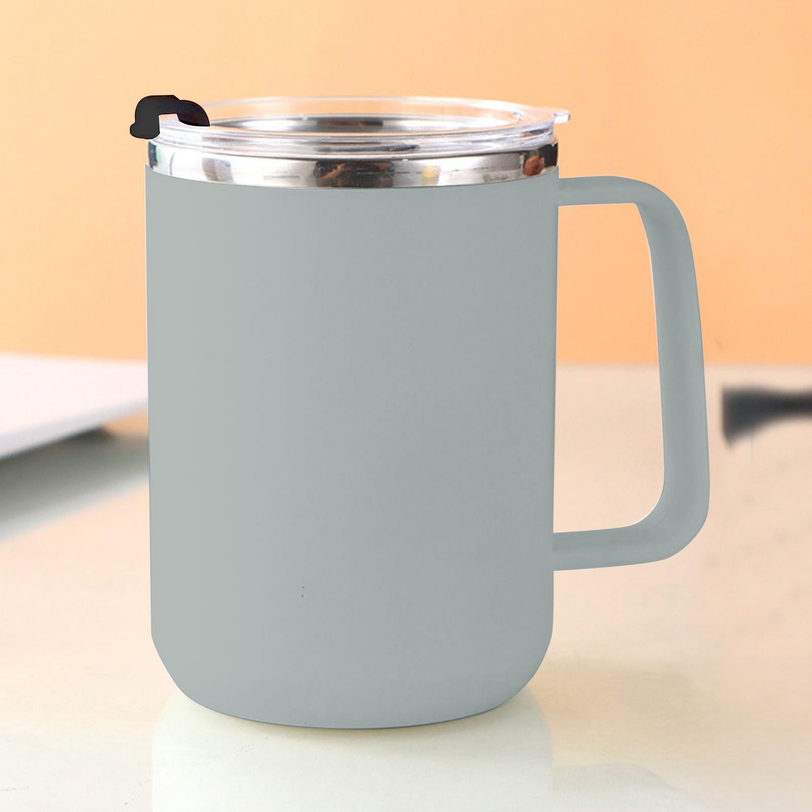 Insulated Coffee Mug with Handle & Lid - 17oz Stainless Steel Travel Tumbler, Double Wall Vacuum (Black) by PALIFEUR 24_【On Sale】 Now at a Discounted Price - Don't Miss Out! - Image 4