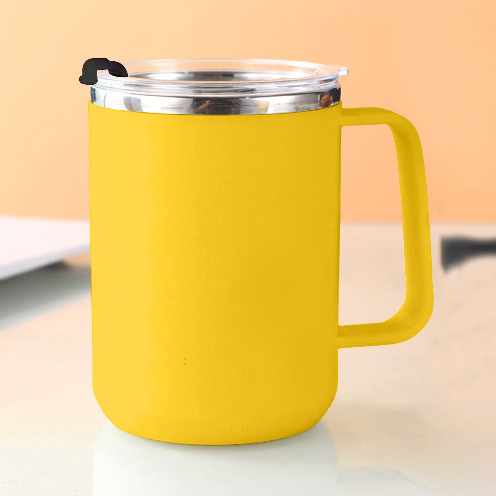 Insulated Coffee Mug with Handle & Lid - 17oz Stainless Steel Travel Tumbler, Double Wall Vacuum (Black) by PALIFEUR 26_【Certified Quality】 International Food Safety Certified Coffee Cup - Image 7