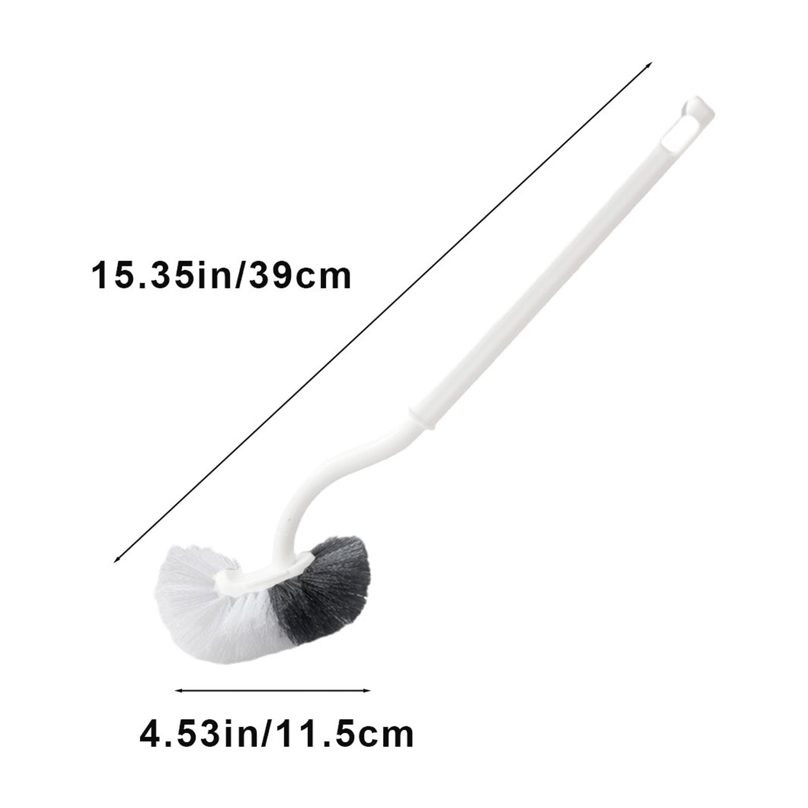Tyidzon Bathroom Toilet Bowl Brush, Curved Design Toilet Brush for Deep Cleaning Under Rim, Easy Handy Compact Toilet Bowl Cleaner Brush for Bathroom White - Image 2