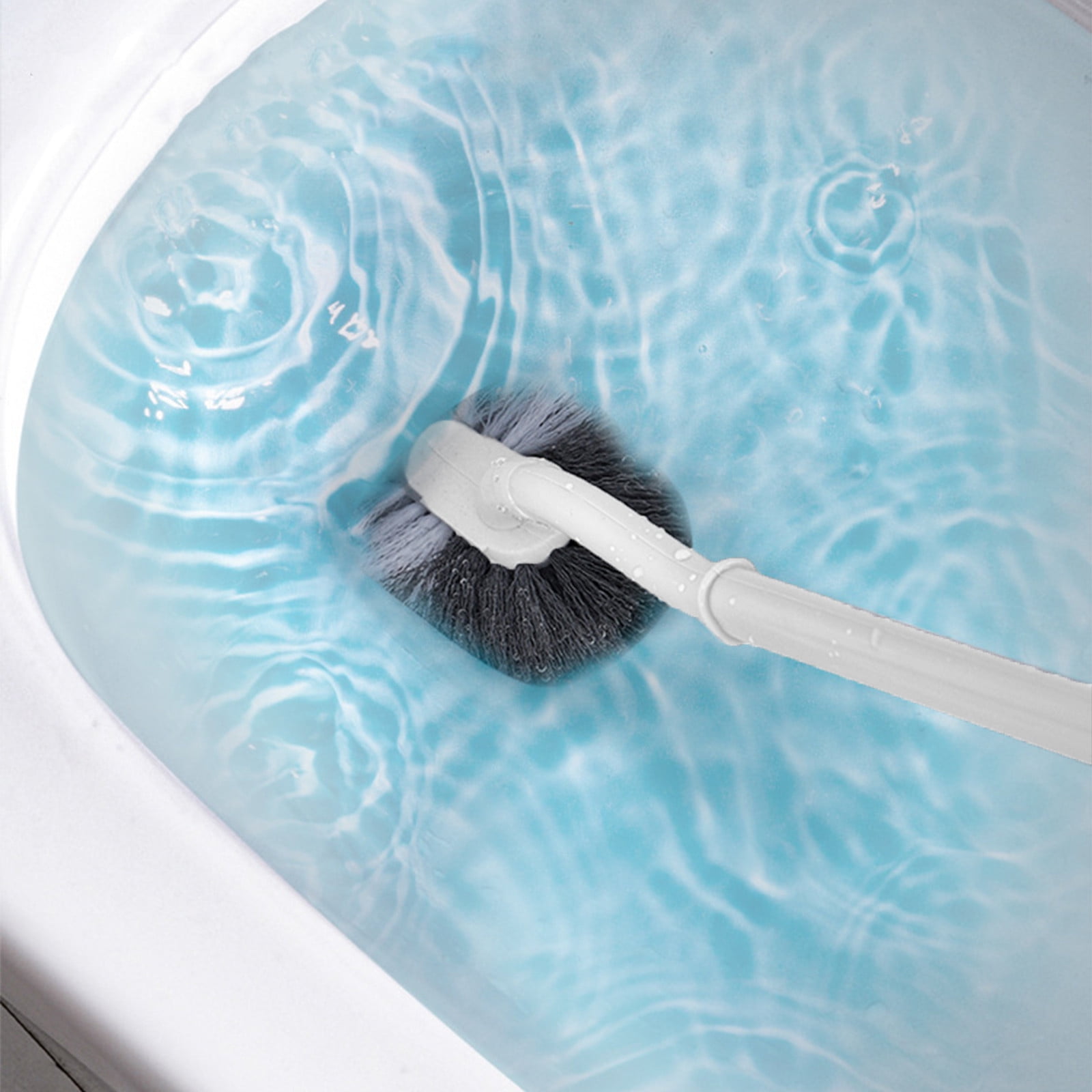 Tyidzon Bathroom Toilet Bowl Brush, Curved Design Toilet Brush for Deep Cleaning Under Rim, Easy Handy Compact Toilet Bowl Cleaner Brush for Bathroom White - Image 3