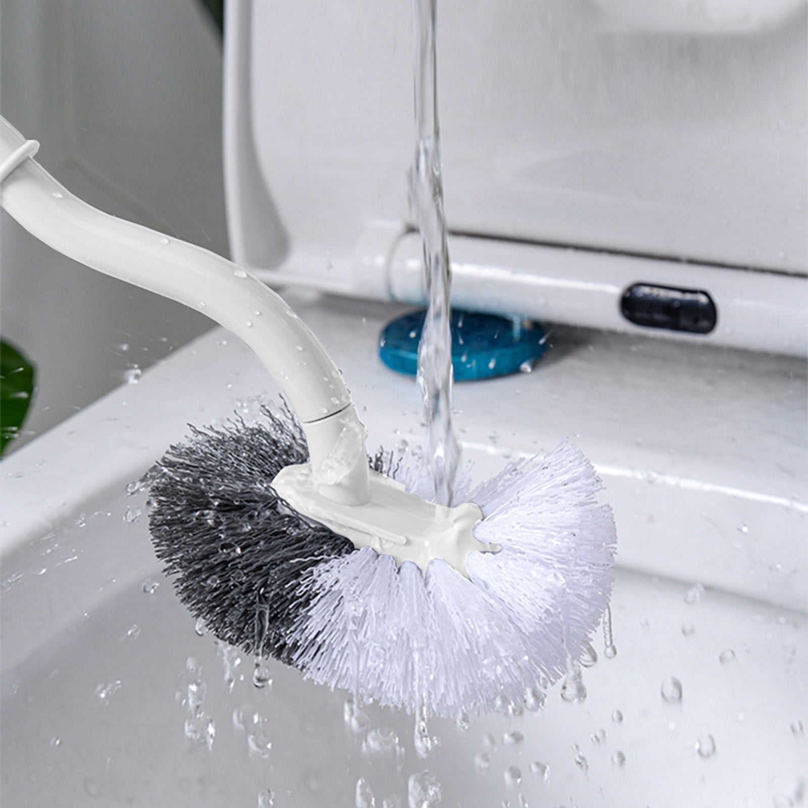 Tyidzon Bathroom Toilet Bowl Brush, Curved Design Toilet Brush for Deep Cleaning Under Rim, Easy Handy Compact Toilet Bowl Cleaner Brush for Bathroom White - Image 6