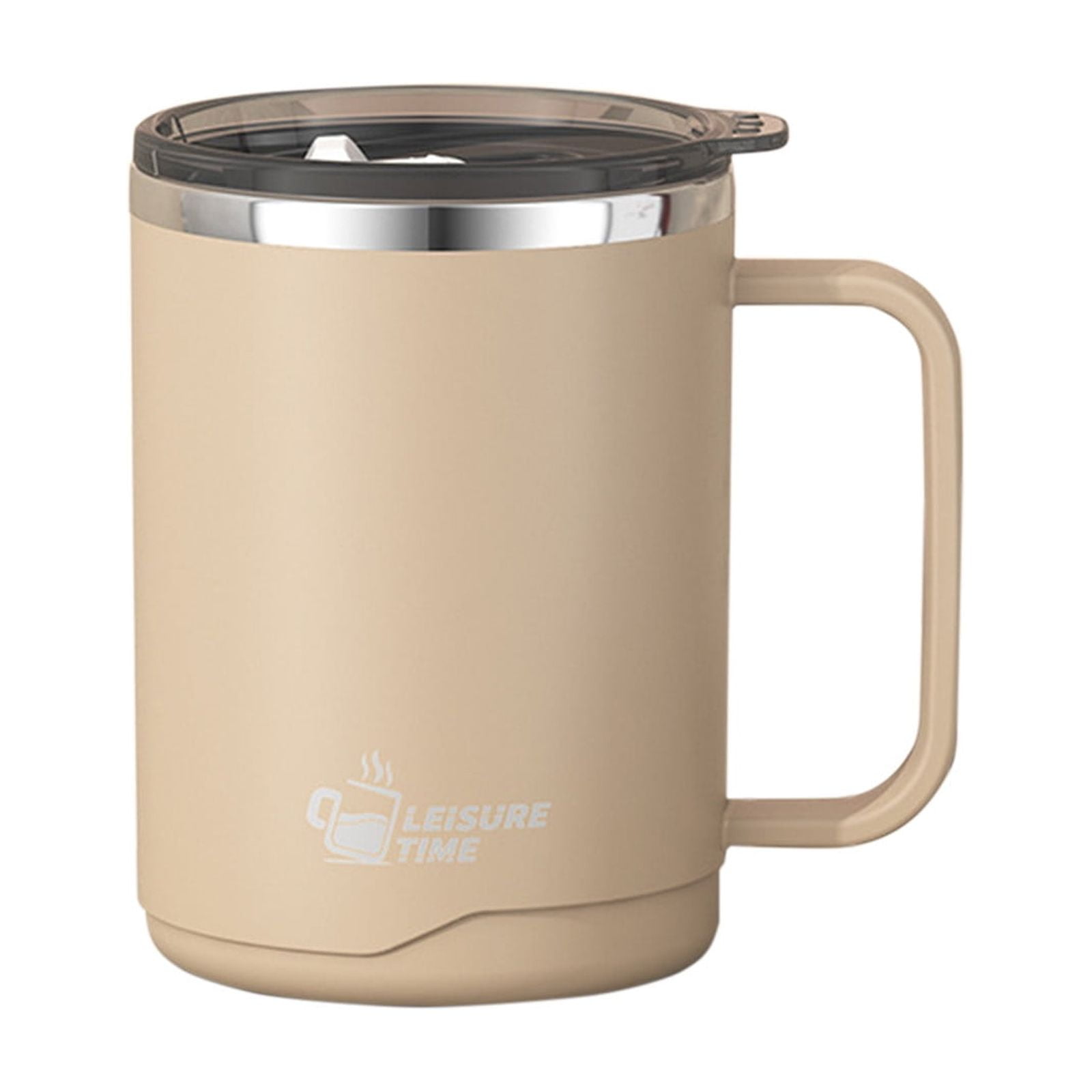 Tyidzon Insulated Coffee Mug, 20oz Stainless Steel Tumbler with Slider Lid Travel Coffee Cups with Handle for Camping Office Home, Blue Khaki - Image 2