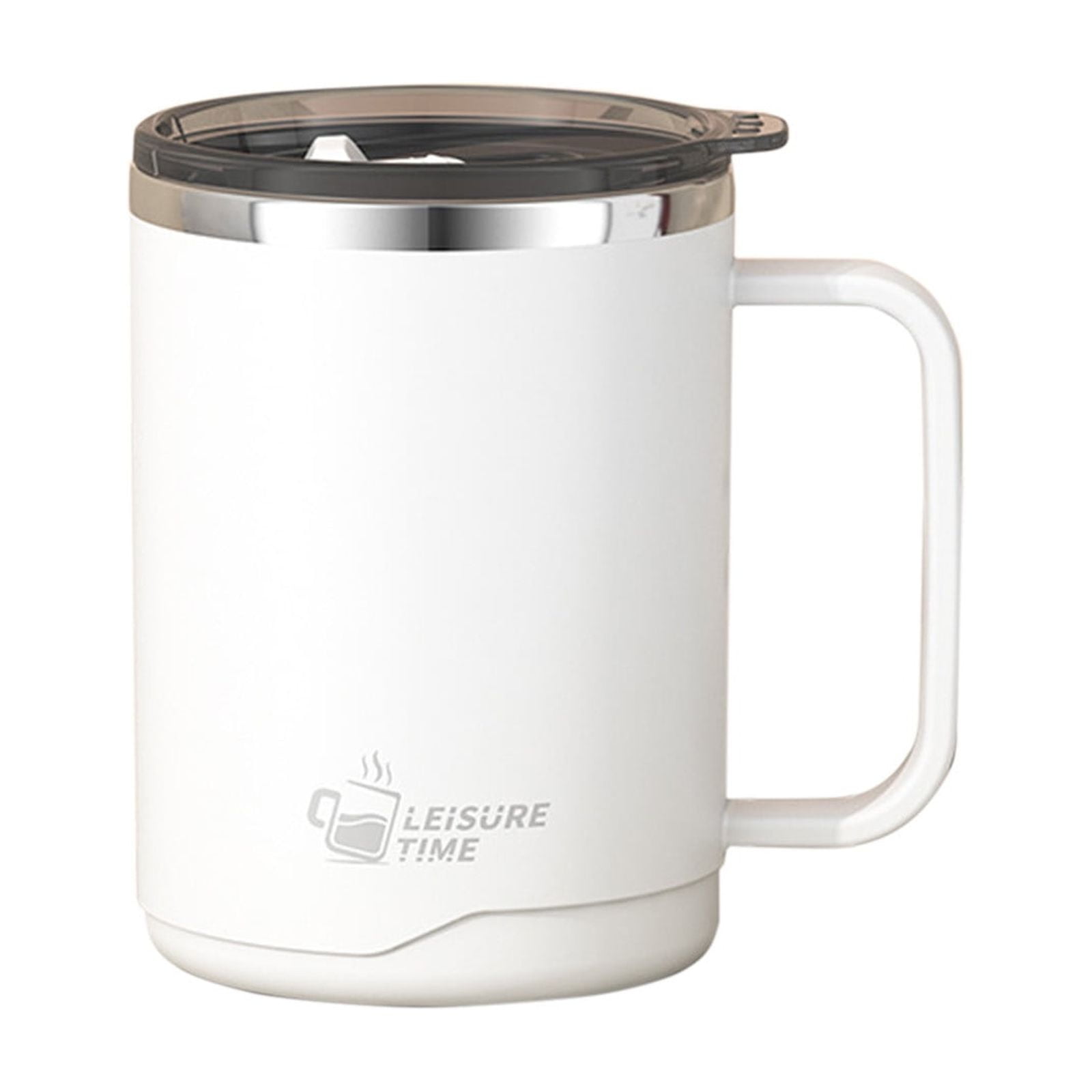 Tyidzon Insulated Coffee Mug, 20oz Stainless Steel Tumbler with Slider Lid Travel Coffee Cups with Handle for Camping Office Home, Blue White - Image 2