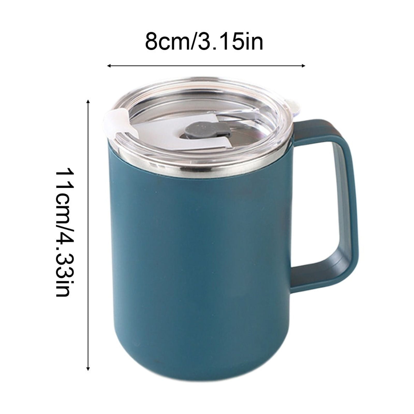Tyidzon Insulated Coffee Mug, 20oz Stainless Steel Tumbler with Slider Lid Travel Coffee Cups with Handle for Camping Office Home, Blue Y_#Blue - Image 3