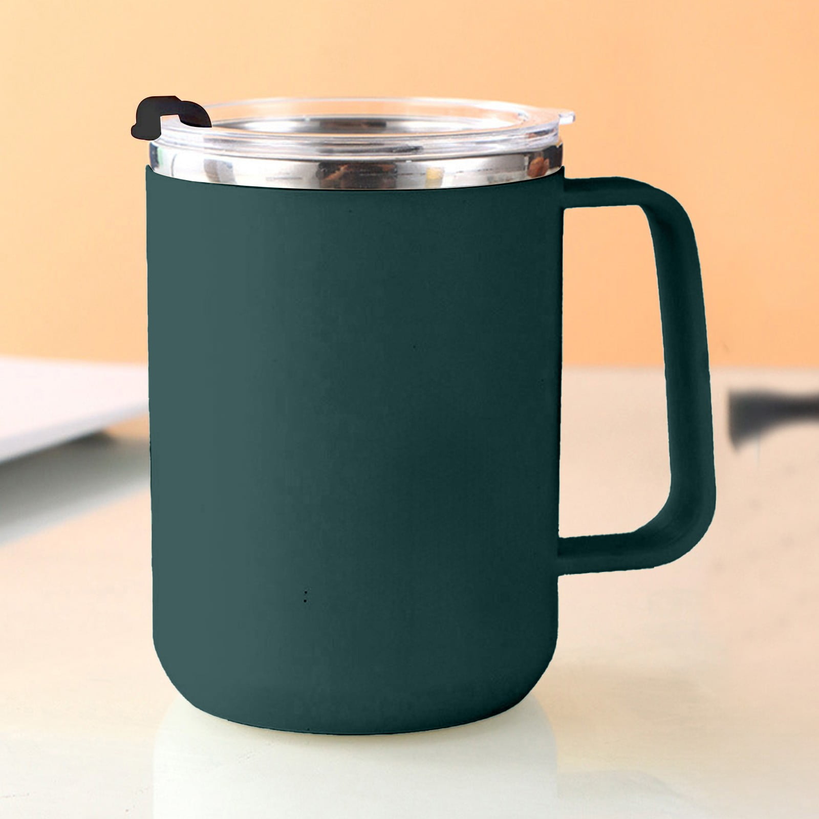Tyidzon Insulated Coffee Mug, 20oz Stainless Steel Tumbler with Slider Lid Travel Coffee Cups with Handle for Camping Office Home, Blue Y_#Green - Image 6
