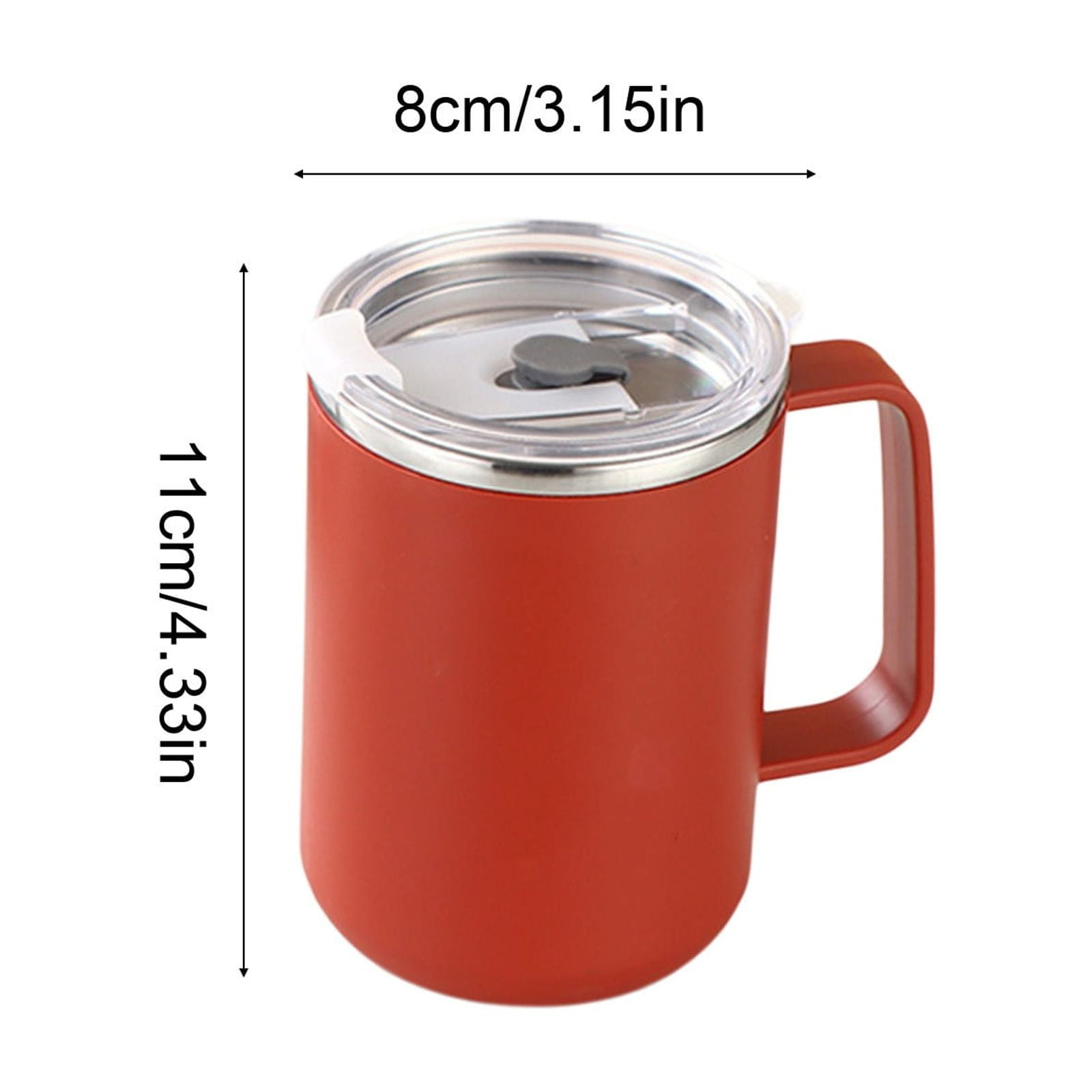 Tyidzon Insulated Coffee Mug, 20oz Stainless Steel Tumbler with Slider Lid Travel Coffee Cups with Handle for Camping Office Home, Blue Y_#Red - Image 3