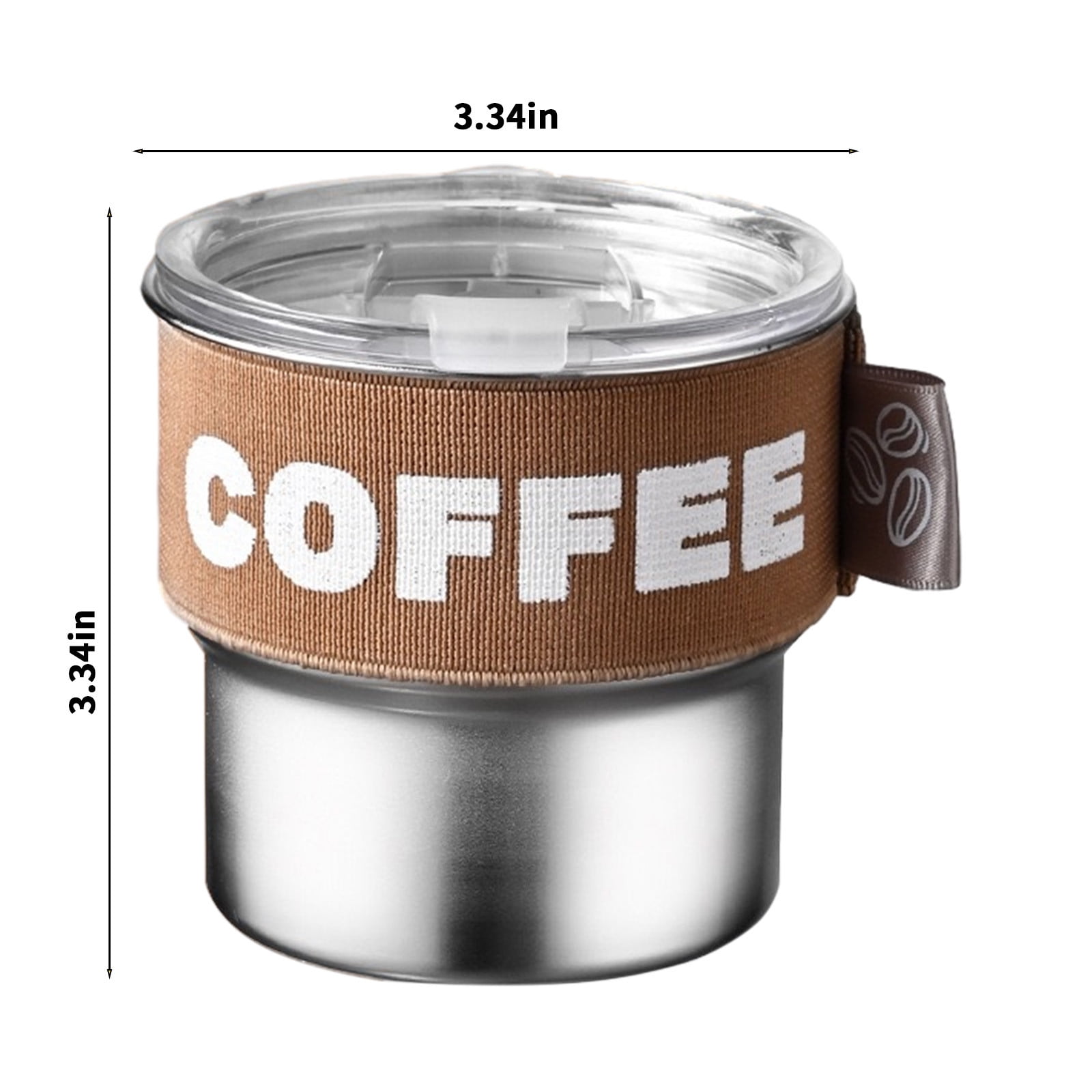 Tyidzon Insulated Coffee Mug, 20oz Stainless Steel Tumbler with Slider Lid Travel Coffee Cups with Handle for Camping Office Home, Blue ZA_#Brown - Image 3
