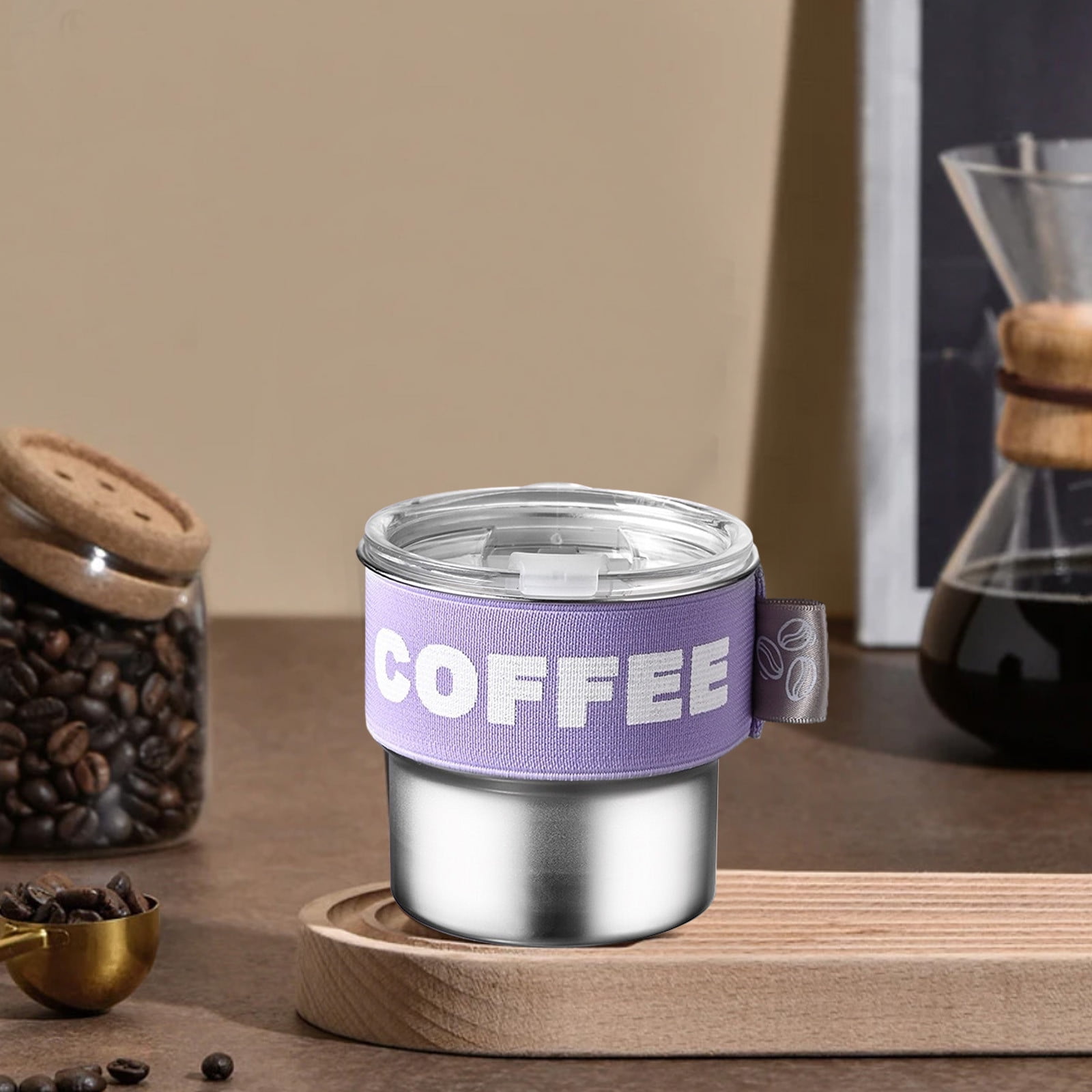 Tyidzon Insulated Coffee Mug, 20oz Stainless Steel Tumbler with Slider Lid Travel Coffee Cups with Handle for Camping Office Home, Blue ZA_#Purple - Image 5