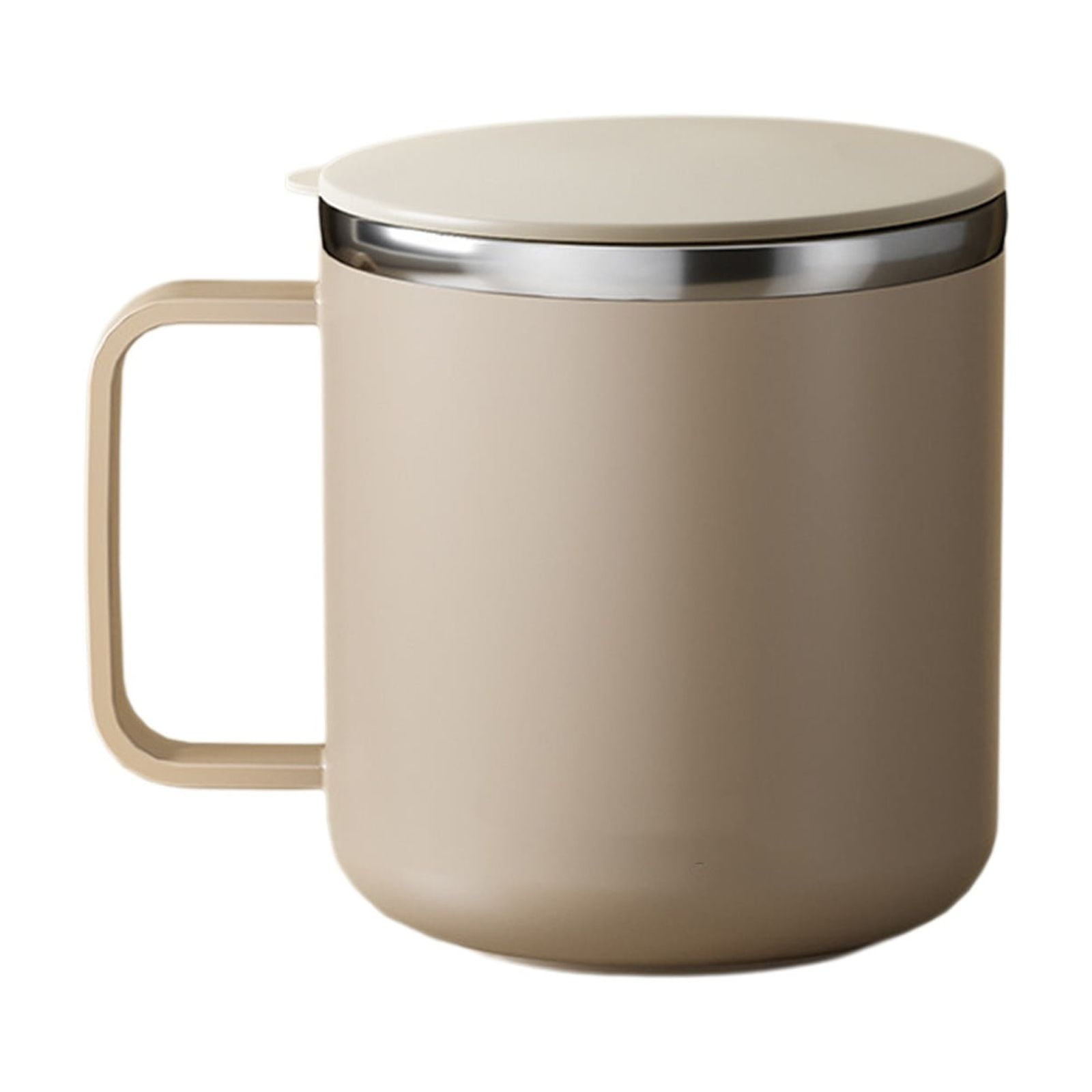 Tyidzon Insulated Coffee Mug, 20oz Stainless Steel Tumbler with Slider Lid Travel Coffee Cups with Handle for Camping Office Home, Blue ZB_#Khaki - Image 2