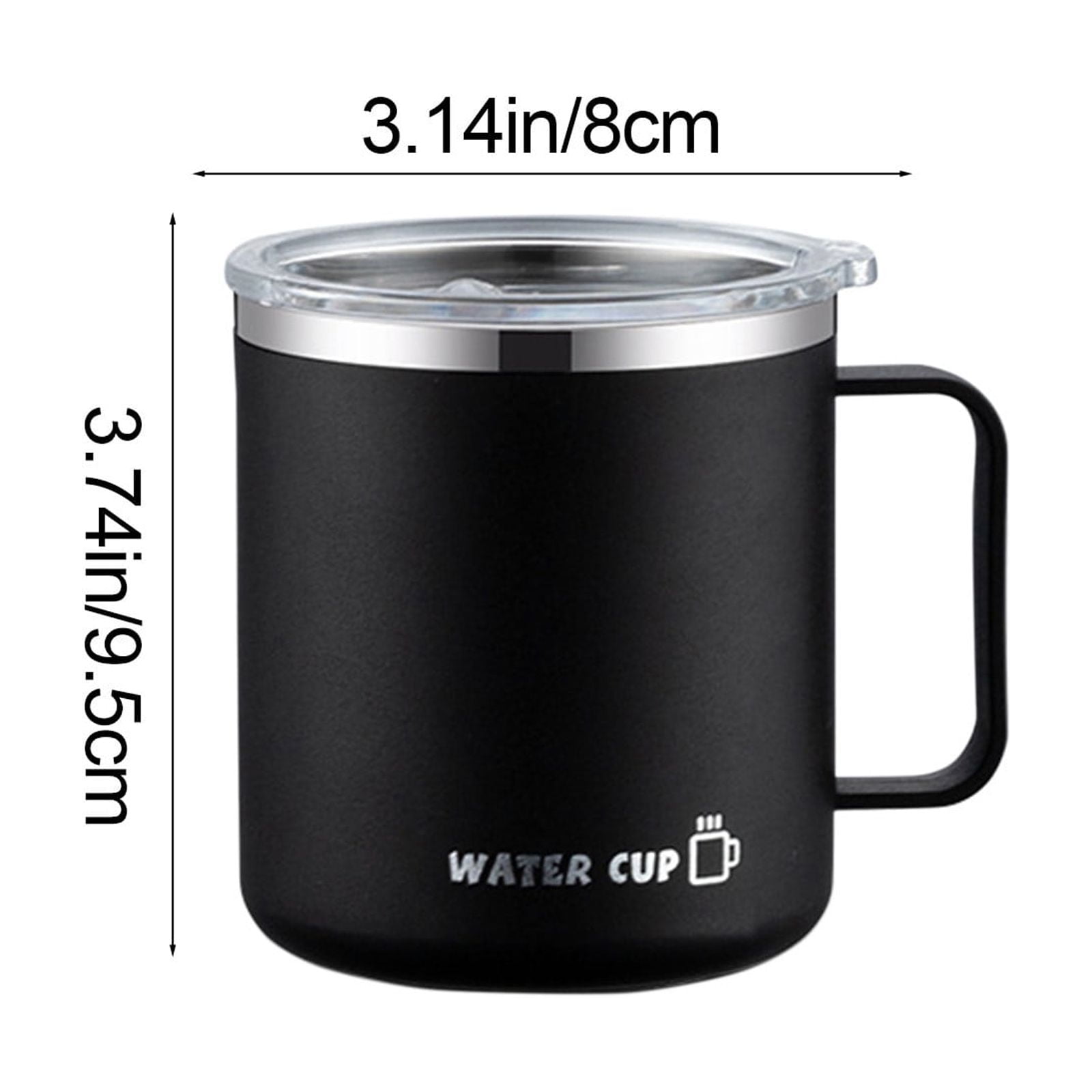 Tyidzon Insulated Coffee Mug, 20oz Stainless Steel Tumbler with Slider Lid Travel Coffee Cups with Handle for Camping Office Home, Blue ZC_#Black - Image 3