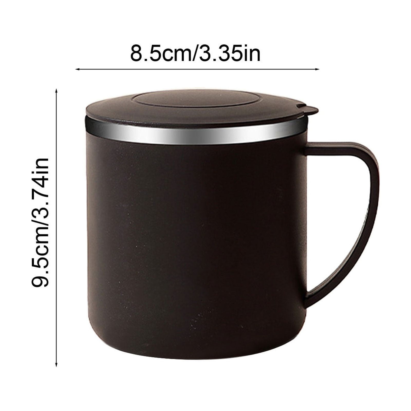 Tyidzon Insulated Coffee Mug, 20oz Stainless Steel Tumbler with Slider Lid Travel Coffee Cups with Handle for Camping Office Home, Blue ZD_#Black - Image 3