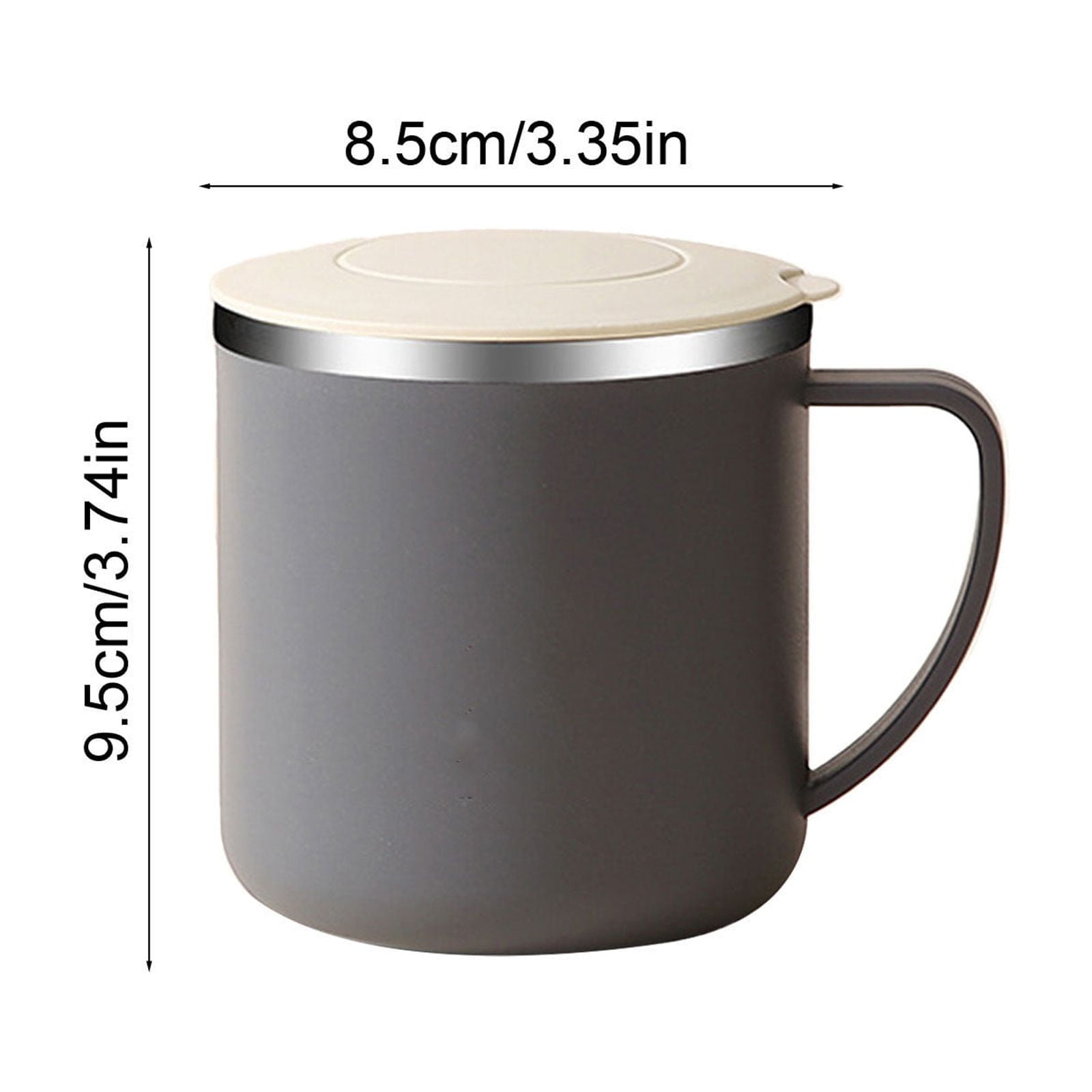 Tyidzon Insulated Coffee Mug, 20oz Stainless Steel Tumbler with Slider Lid Travel Coffee Cups with Handle for Camping Office Home, Blue ZD_#Gray - Image 3